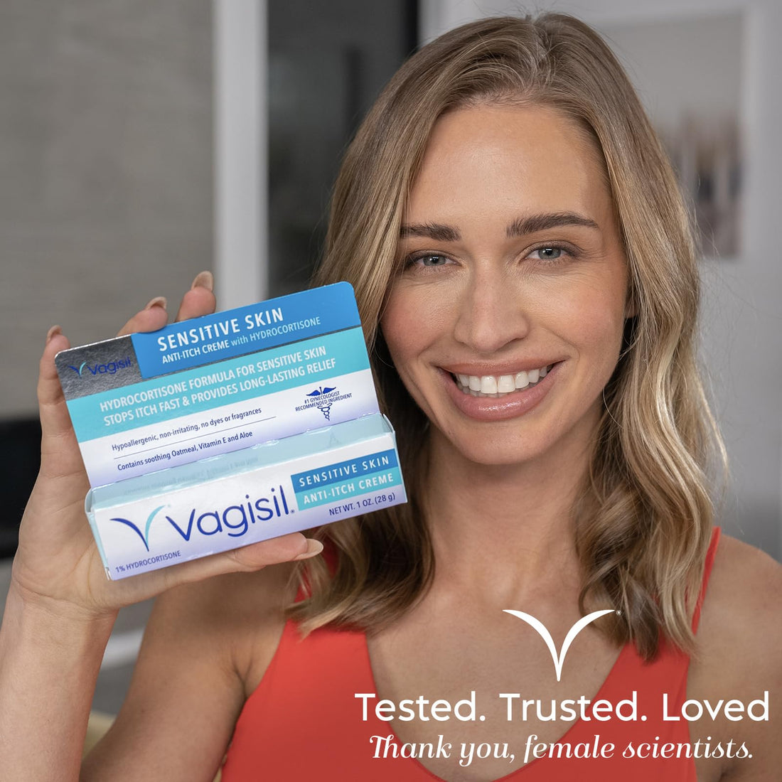 Vagisil Maximum Strength Feminine Anti-Itch Cream for Women, Sensitive Skin Formula