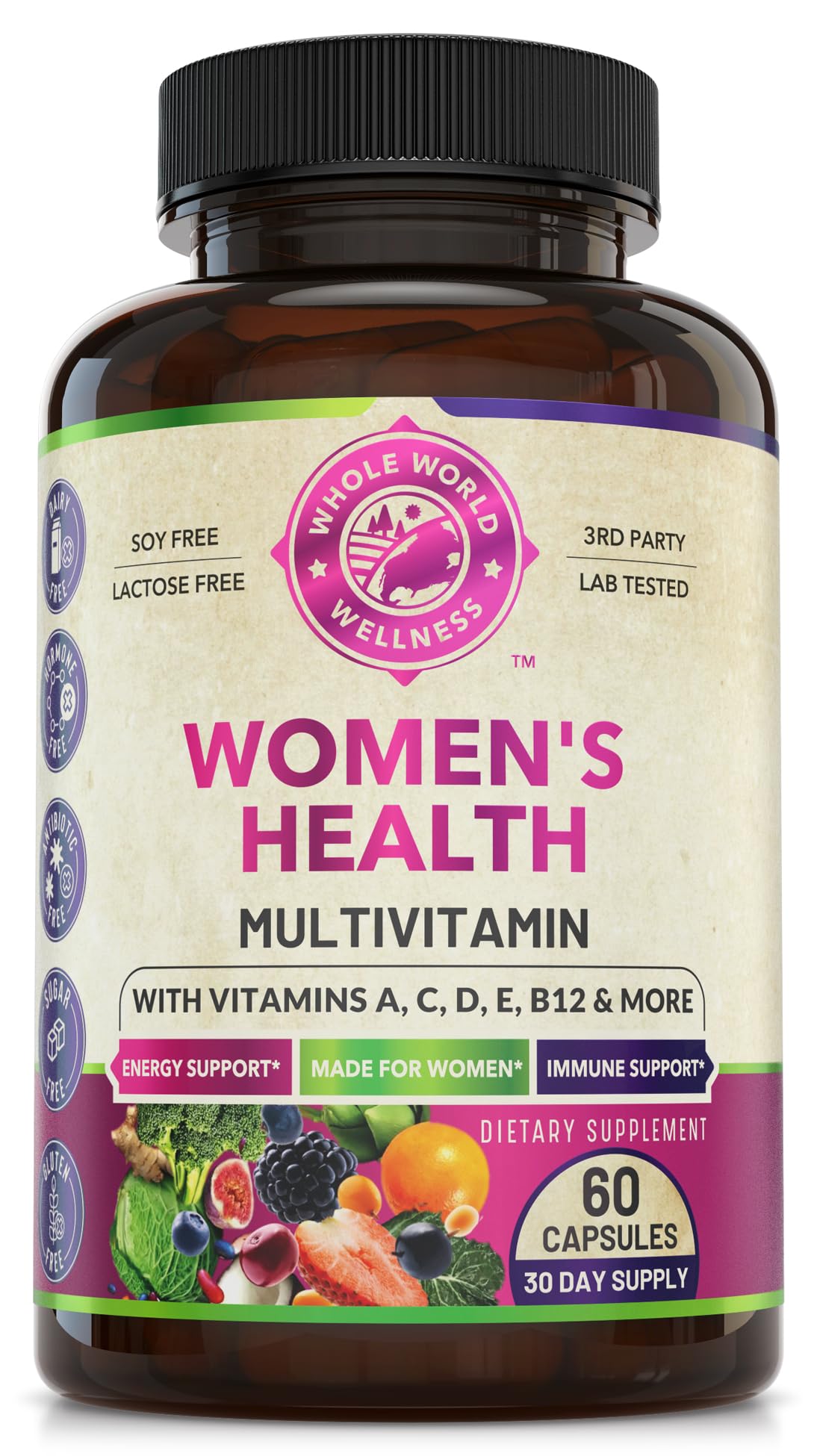 Womens Daily Multivitamins & Multimineral Supplement for Energy, Mood, Focus, Hair