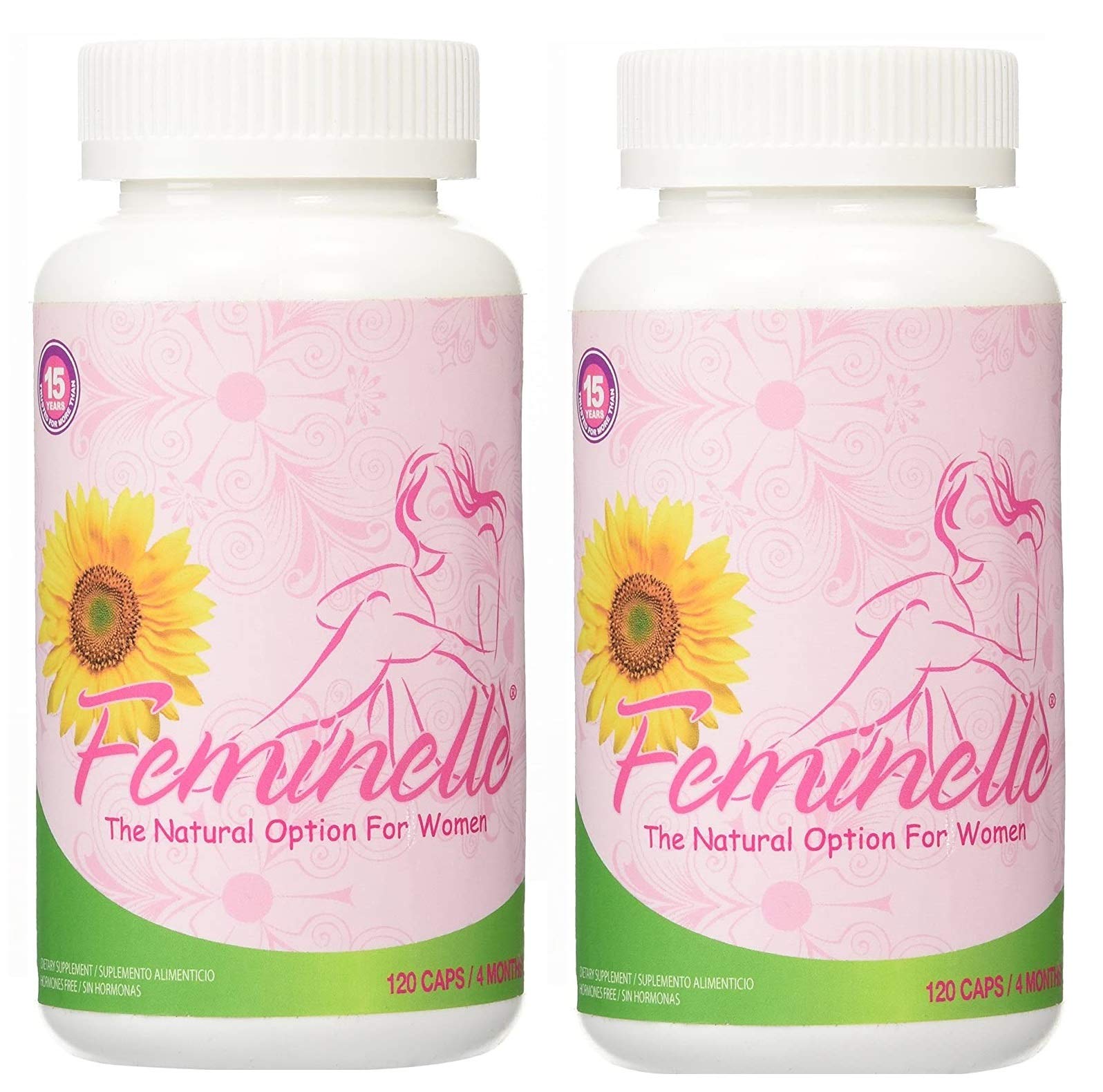 2 BOTTLES 240 CAPSULES FEMINELLE LAURA FLORES MENOPAUSIA by Feminelle Feminelle