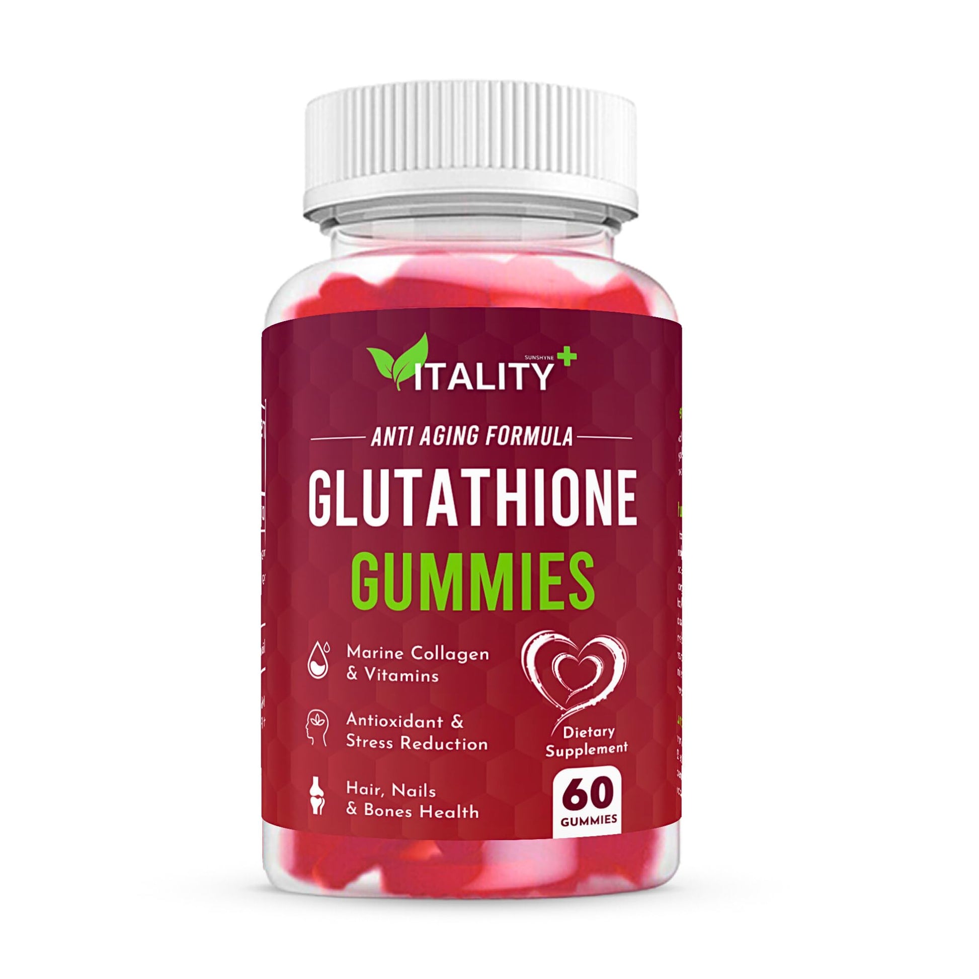 2 Pack Glutathione Gummies | with Marine Collagen | 1050mg per Serving | Antioxidant Support Sunshyne