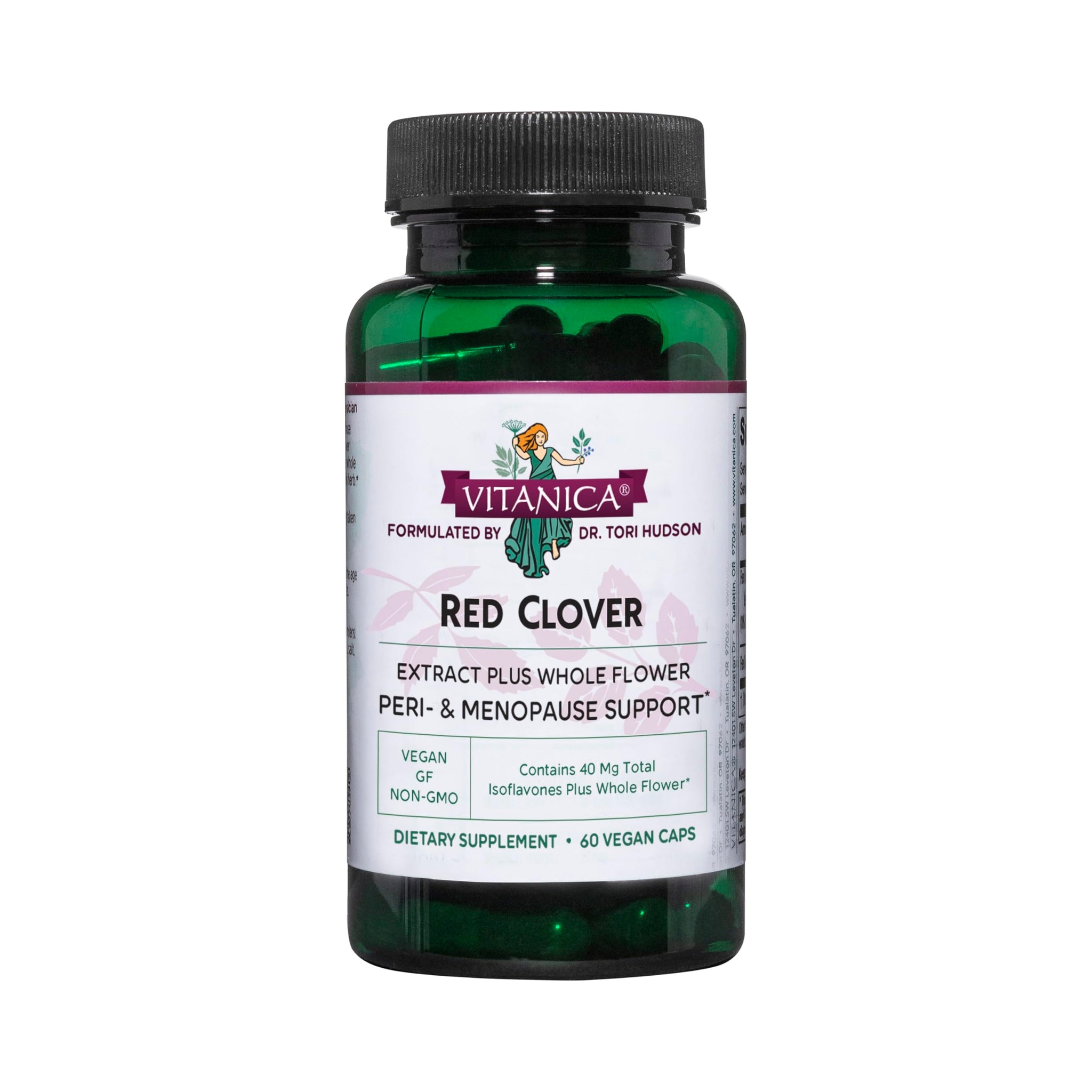 Vitanica Red Clover Blossom and Leaf Extract 500mg with 8% Isoflavones, Plus 175mg Blossoms