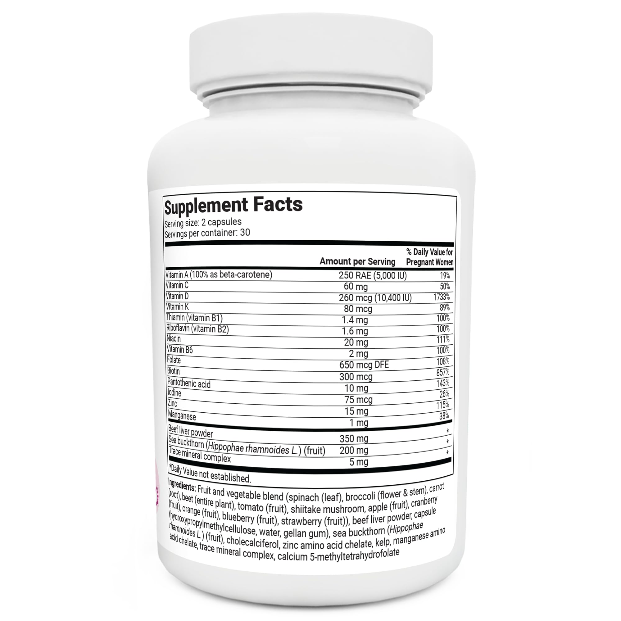 Dr. Berg Natural Prenatal Vitamins for Women (Pregnant & Nursing) - Prenatal Vitamins