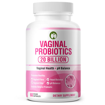 Vaginal Probiotics for Womens Health 20 Billion CFU | PH Balance & Vaginigal Odor Support 60 Capsules