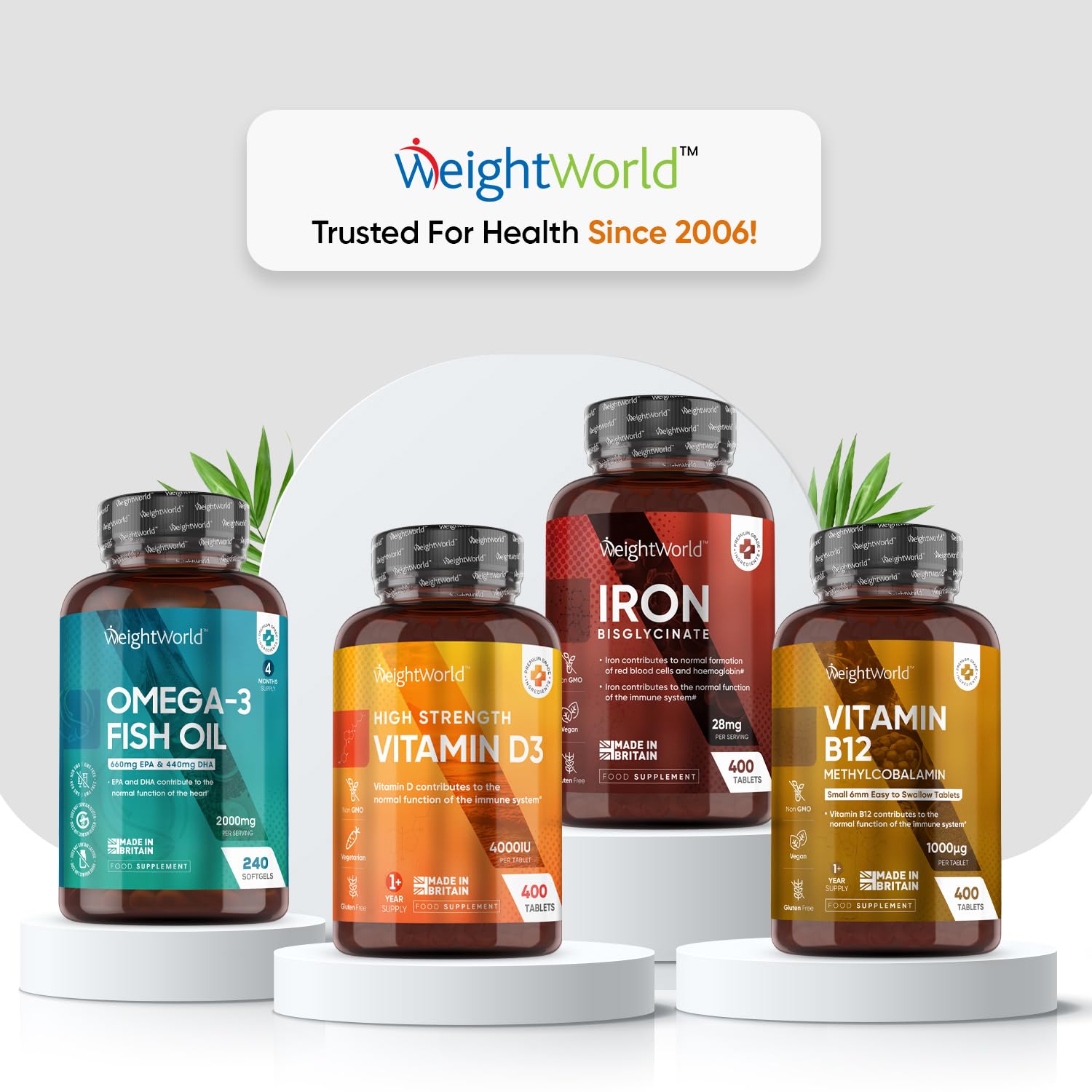 Vitamin D3 4000 IU – 400 High Strength Vitamin D Tablets (1+ Year Supply) – Vegetarian WeightWorld