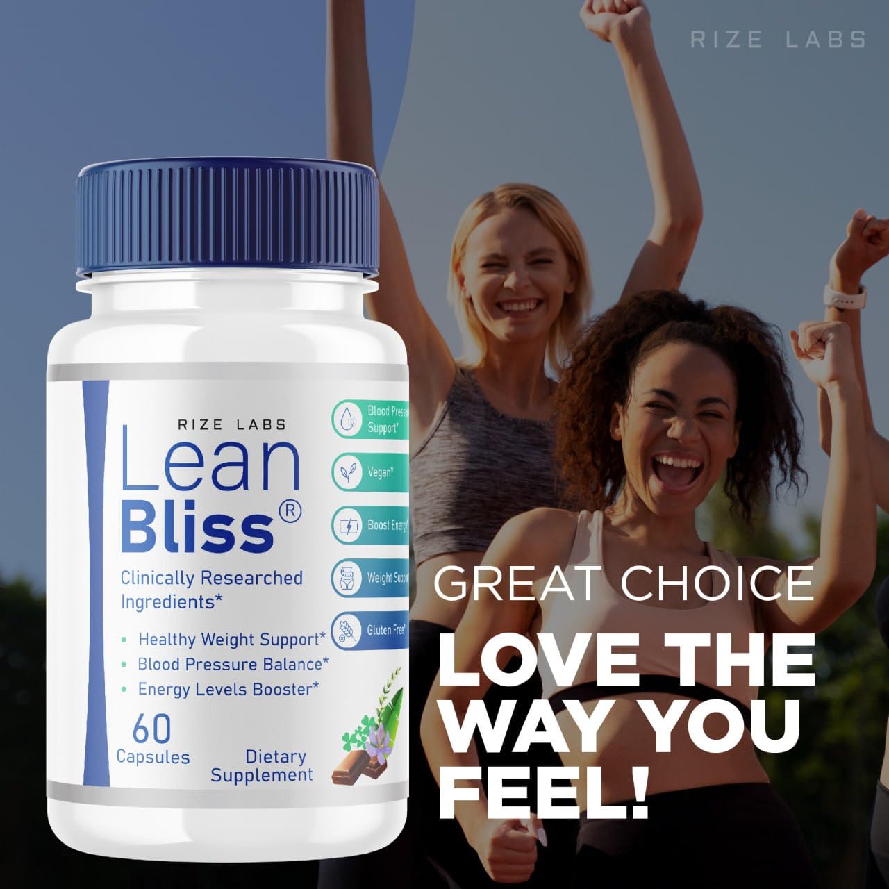 (3 Pack) Lean Bliss Weight Loss Pills, Lean Bliss Fat Burning Formula, LeanBliss Advanced rize labs