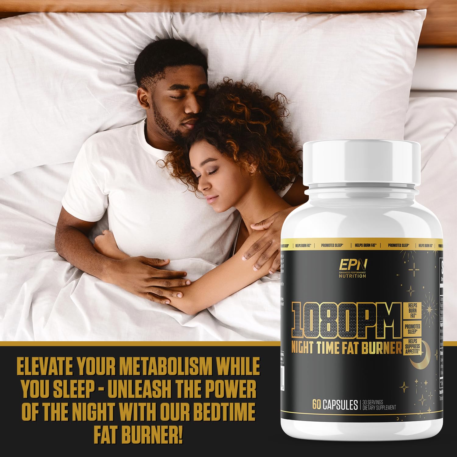 1080PM Thermogenic Night Time Fat Burner | #1 Sleep Aid Fat Loss Supplement to Reduce EPN Supplements