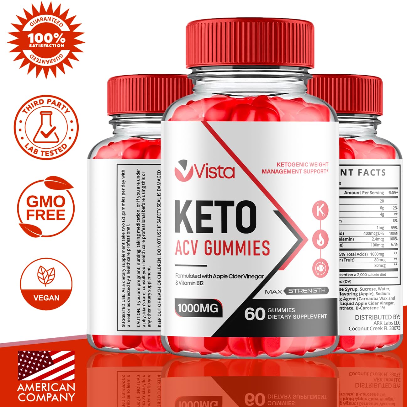 Vista Keto ACV Gummies, Vista Keto ACV Gummies Advanced Weight Loss 1000MG Ark Labs