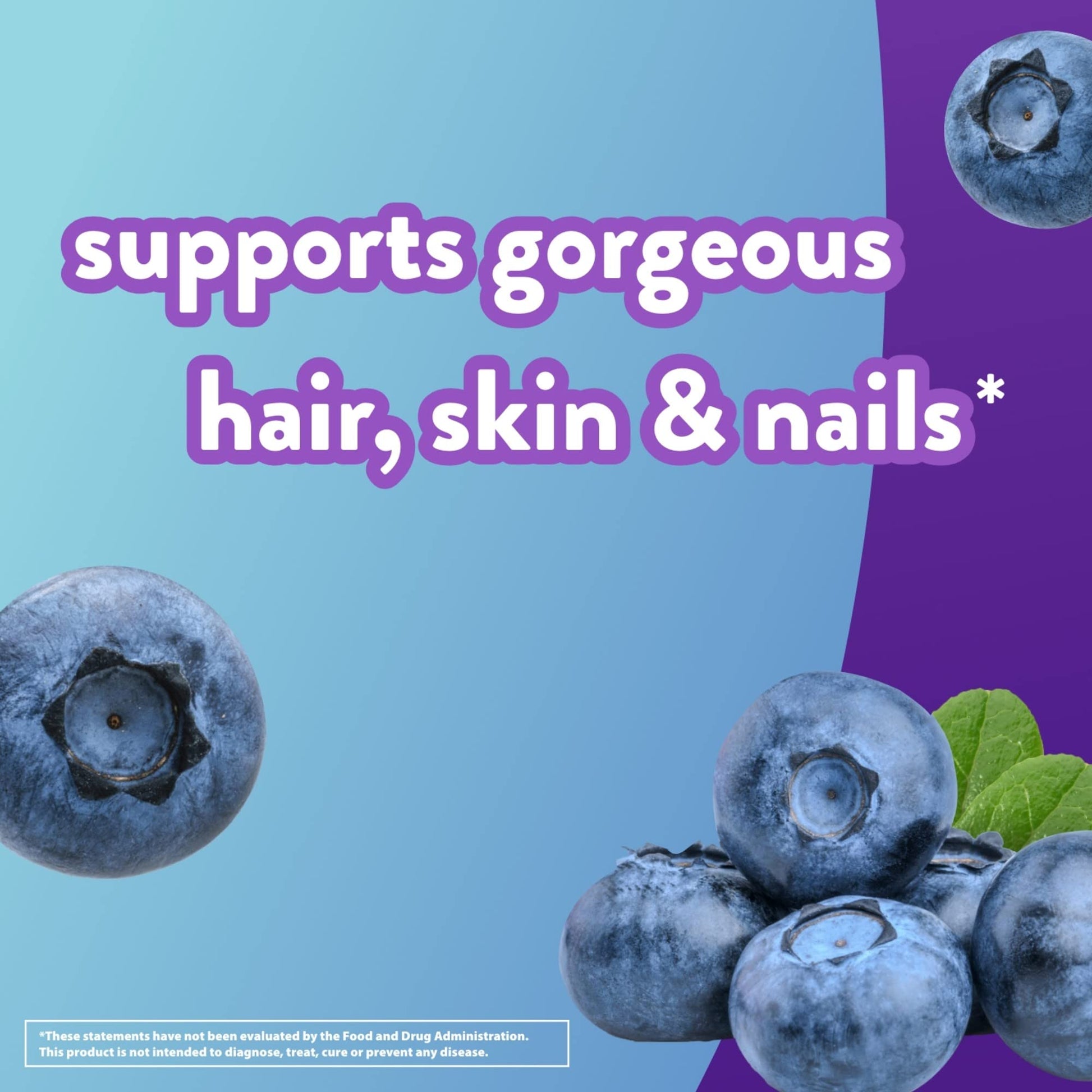 vitafusion Extra Strength Biotin Gummy Vitamins, Berry Flavored, 5,000 mcg Biotin Vitamins Vitafusion