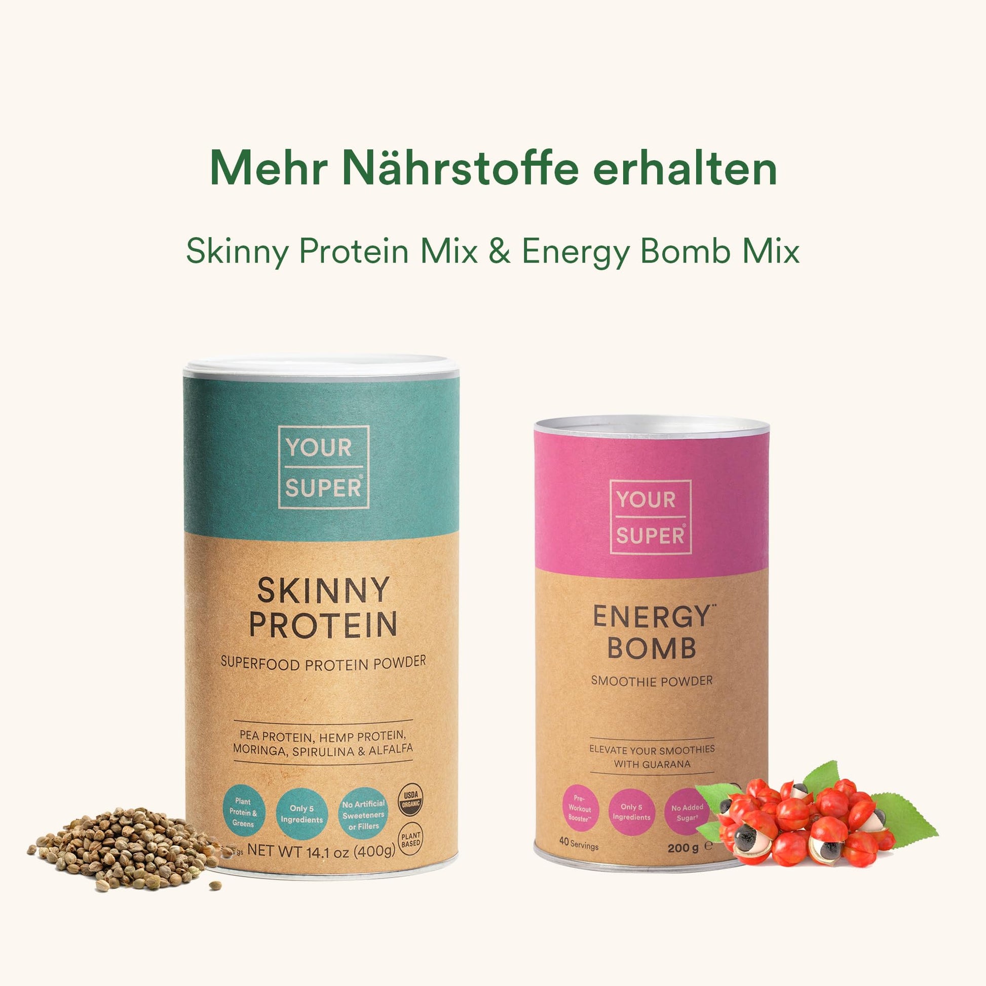 Your Super Plant Protein Organic Superfood Powder – Plant Based Protein Powder for Muscle Growth Your Super