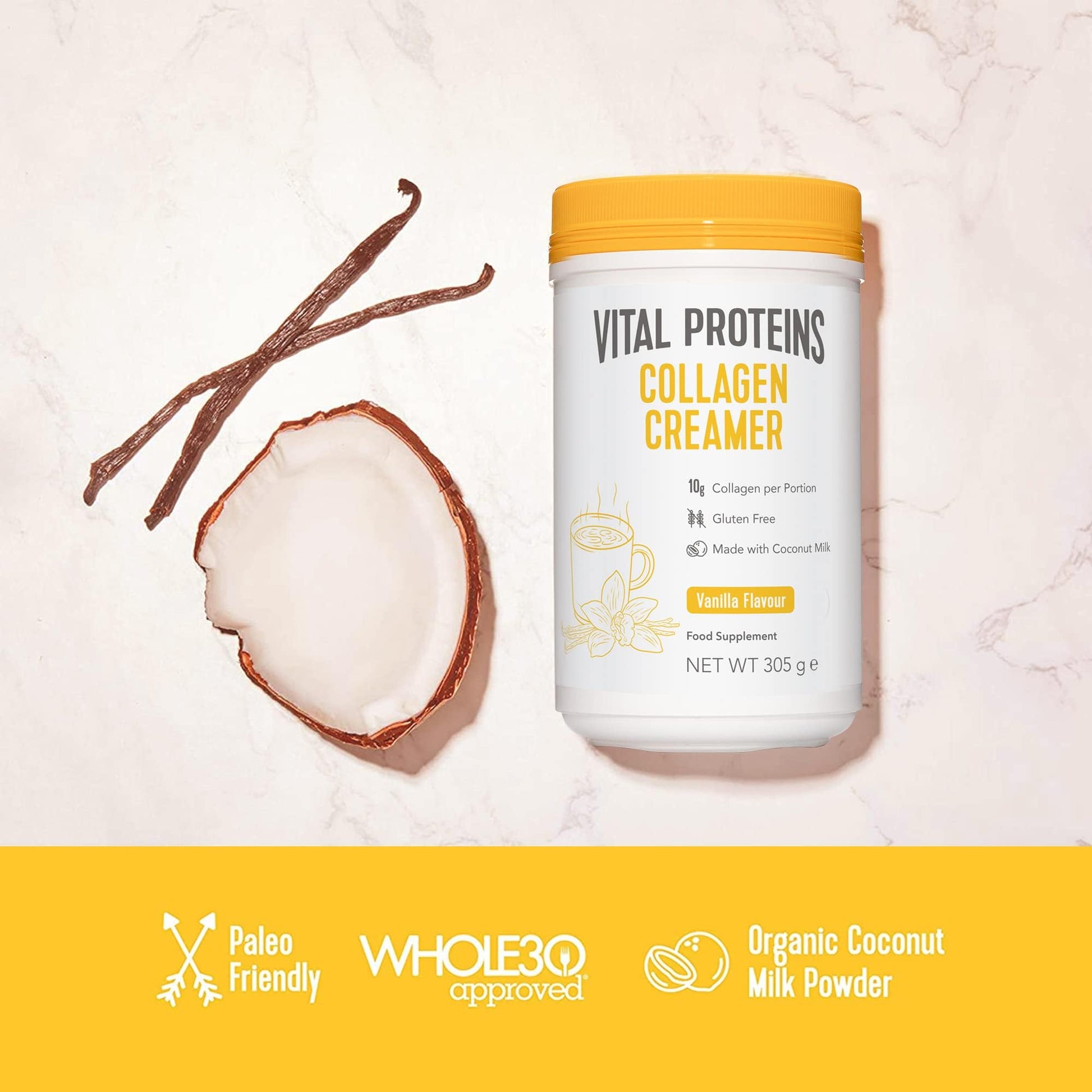 Vital Proteins Collagen Coffee Creamer, No Dairy & Low Sugar Powder with Collagen Peptides Supplement VITAL PROTEINS