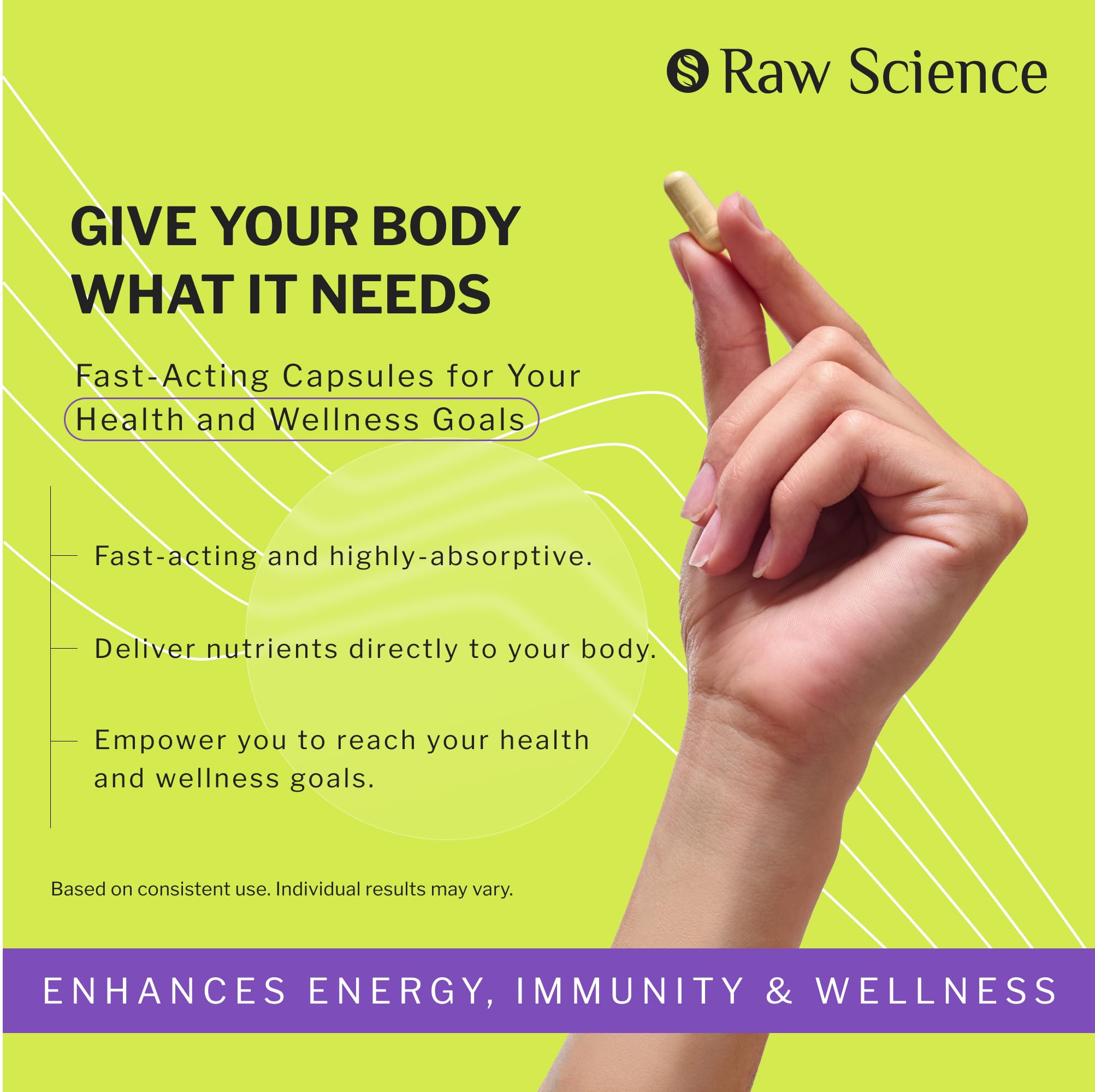 Womens Multivitamin - Energy & Immune Support Supplement - Womens Multi Vitamin A C D, Zinc S RAW SCIENCE