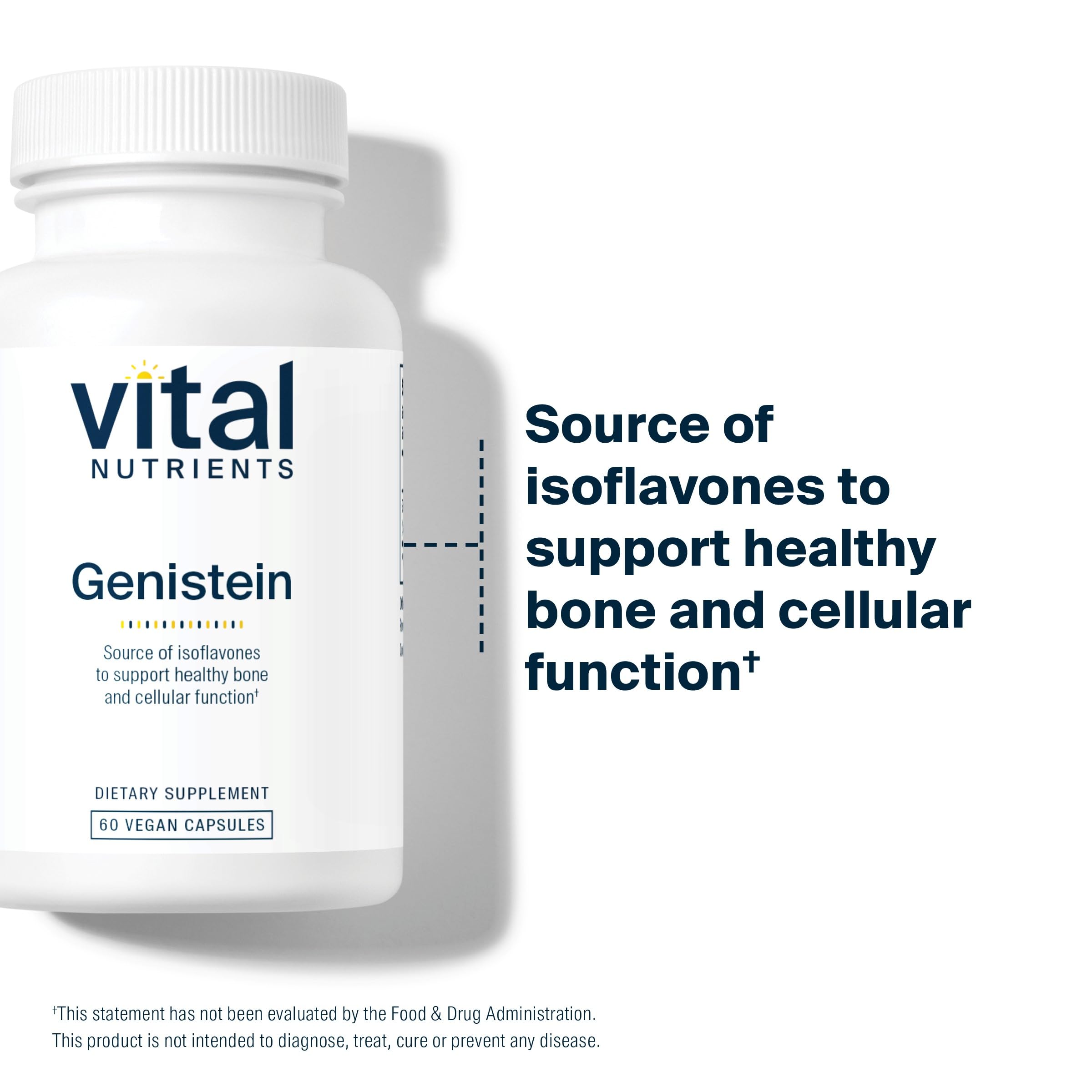 Vital Nutrients Genistein | Easily Absorbed Isoflavones for Bone Health Support Vital Nutrients