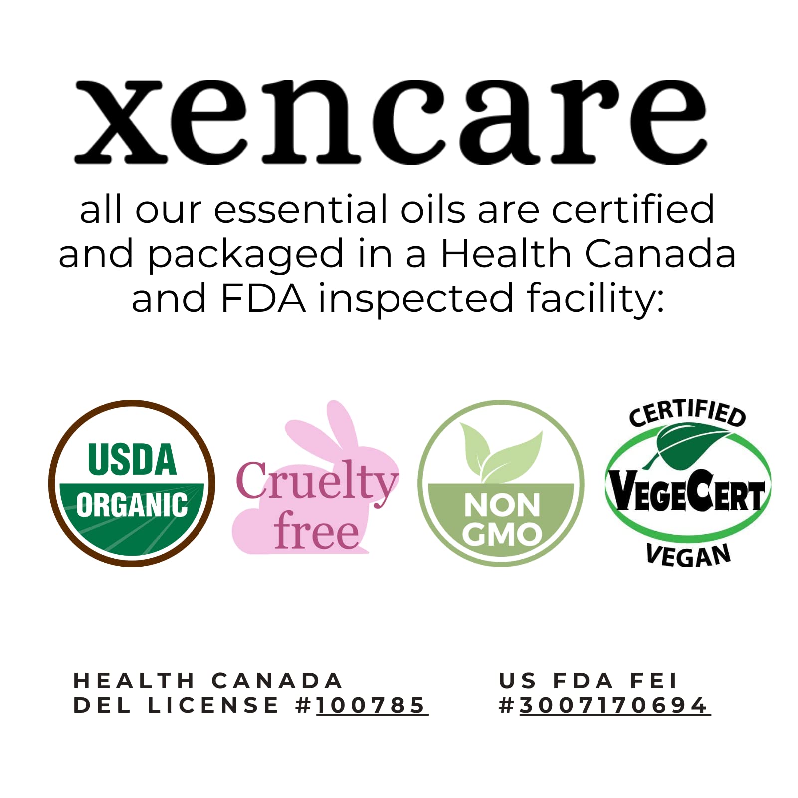 xencare Peppermint USDA Organic Food Grade Essential Oil | 100% Pure Natural Undiluted XenCare