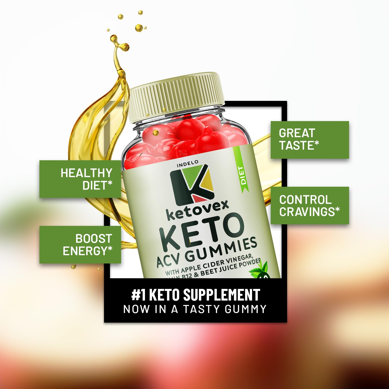 (3 Pack) Ketovex Keto BHB Gummies Advanced Formula, Ketovex BHB ACV Gummies Indelo
