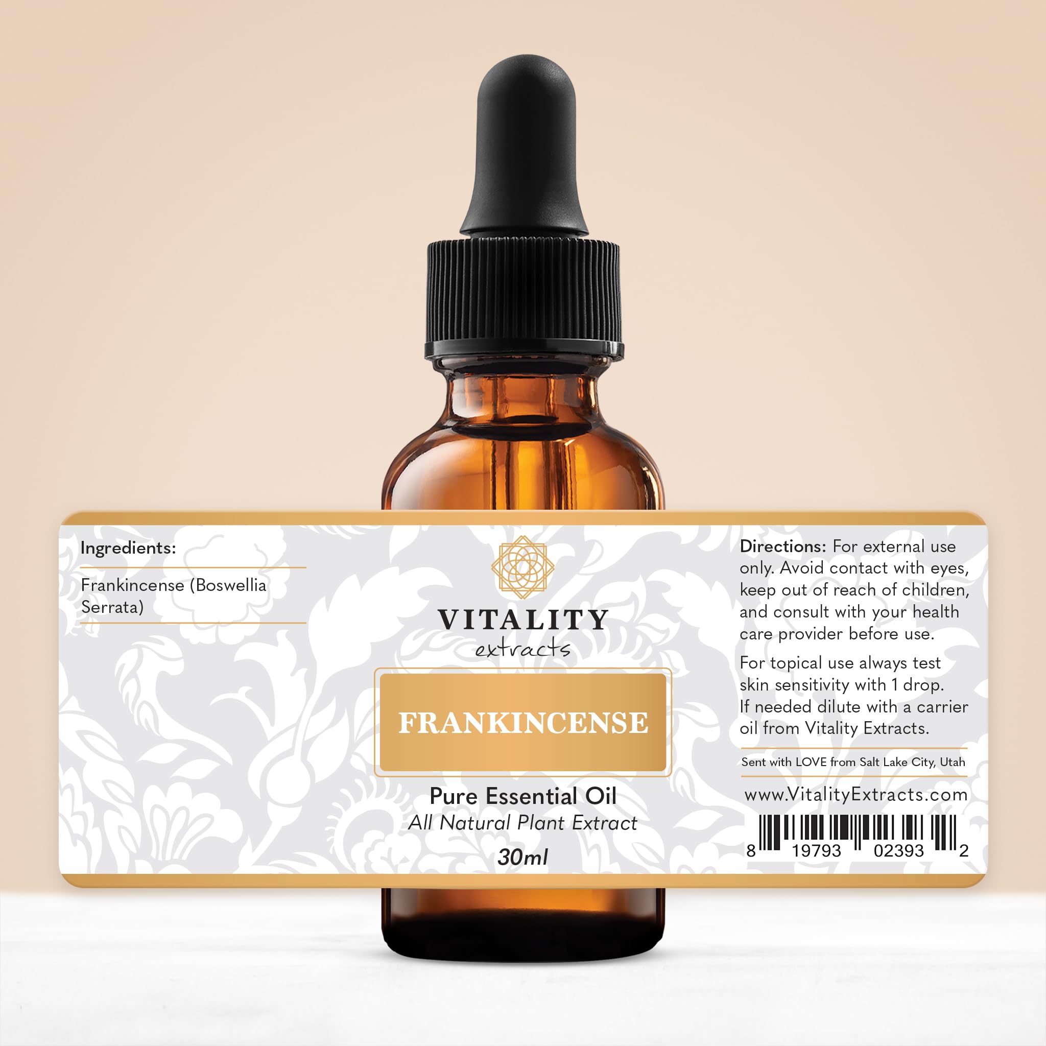Vitality Extracts Frankincense Essential Oil - 30ml, Boswellia Serrata, Aromatherapy, Skin Care Vitality Extracts