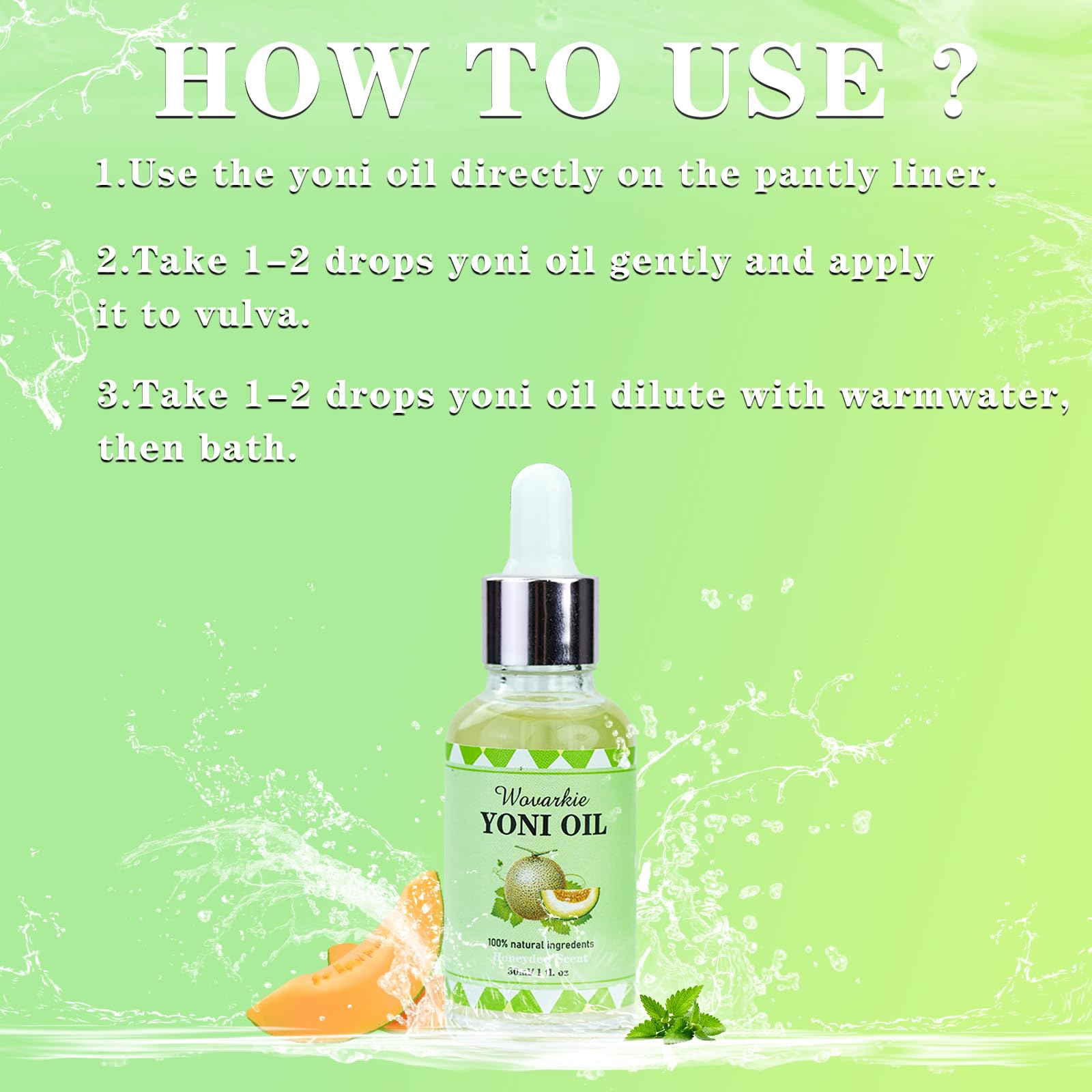 2 Packs Yoni Oil for Women, 1 fl oz/30 ml Feminine Oil Intimate Deodorant for Women, Restores Ph Wovarkie