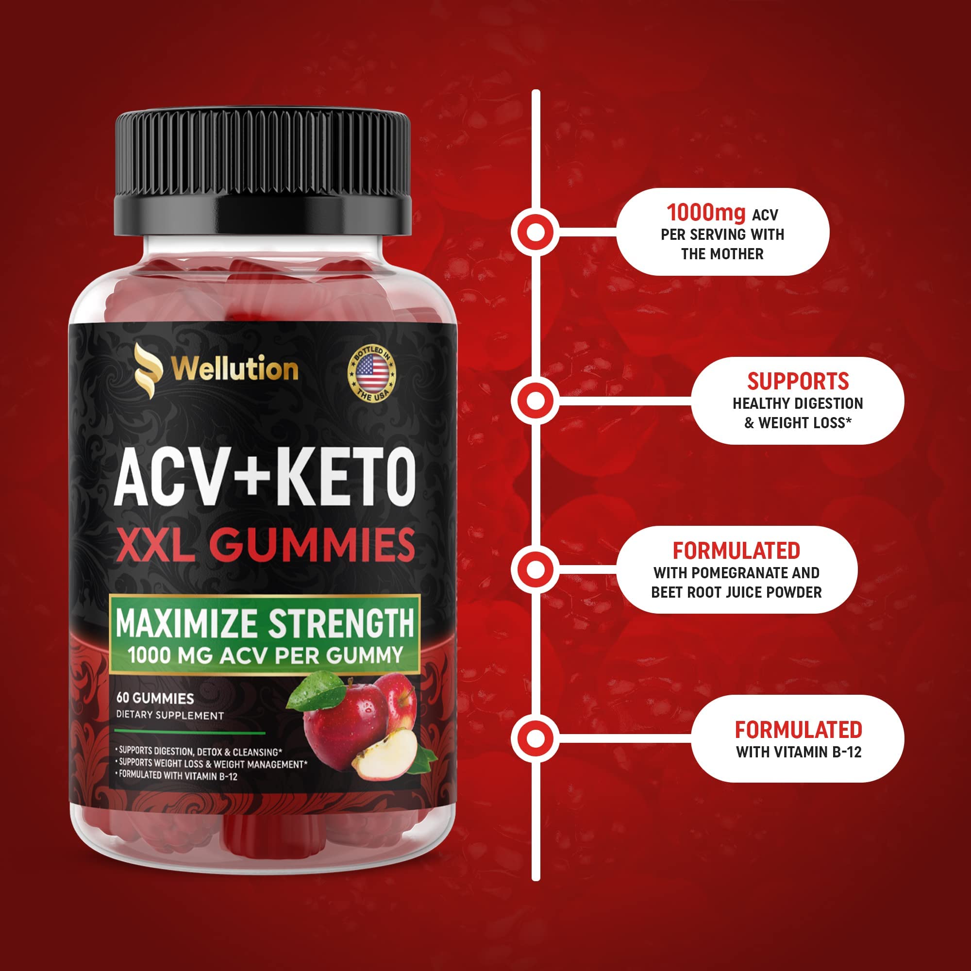 WELLUTION (2 Pack Gummies Apple Cider Vinegar - Formulated to Support Healthy Weight WELLUTION