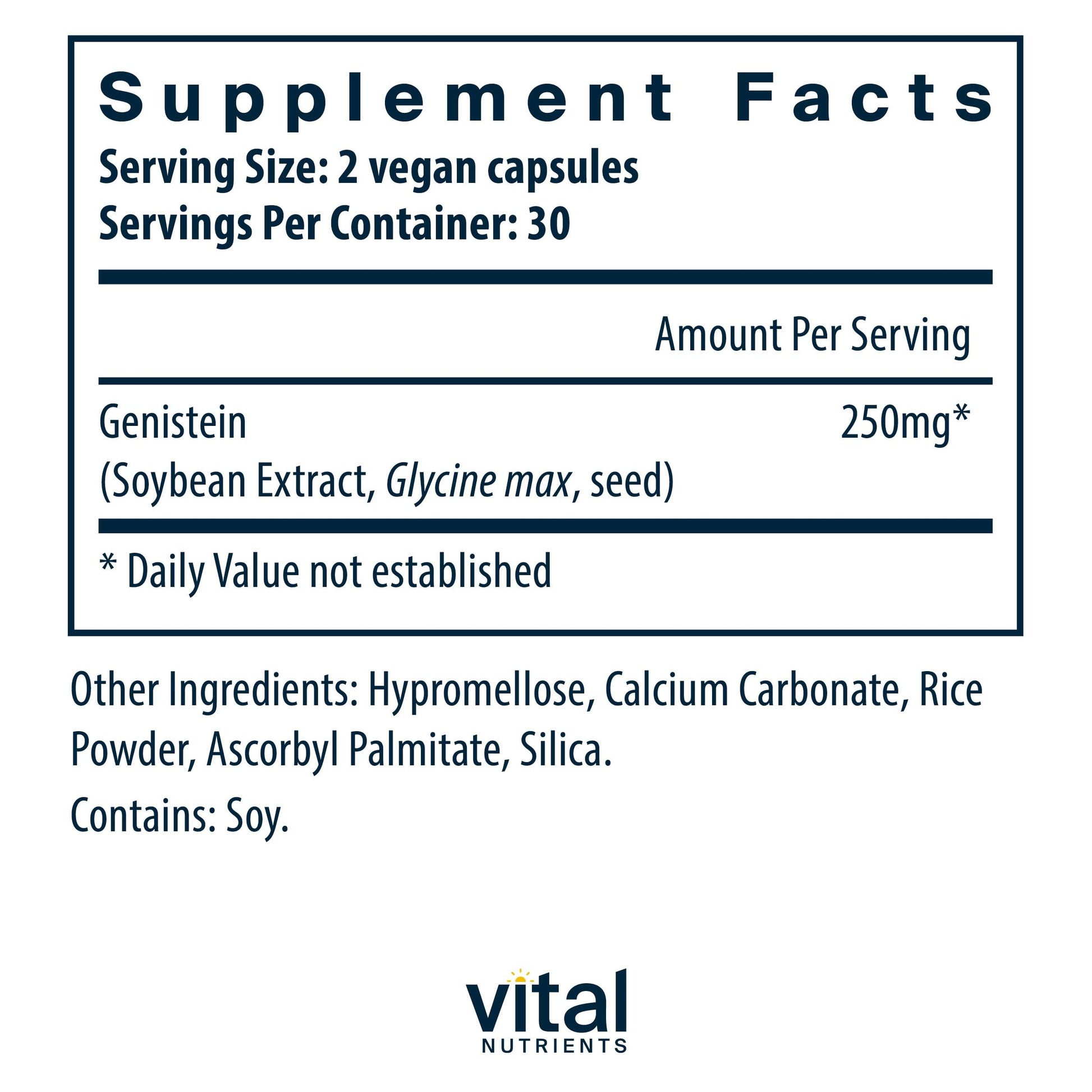 Vital Nutrients Genistein | Easily Absorbed Isoflavones for Bone Health Support Vital Nutrients