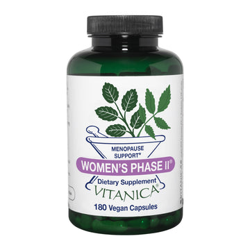Vitanica Women's Phase II, Menopause Support, Vegan, 180 Capsules