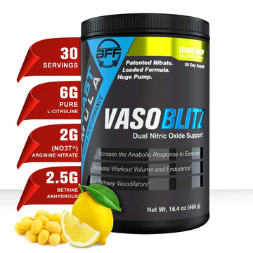 VASOBLITZ Award Winning Dual Nitric Oxide Pre Workout with NO3T Arginine Nitrate