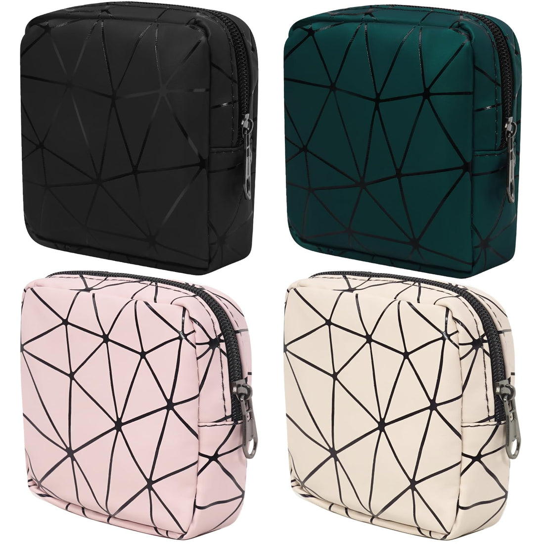 Yazabai Sanitary Napkin Storage Bag Pouch 4PCS Pads and Tampons Bags Pouches Portable