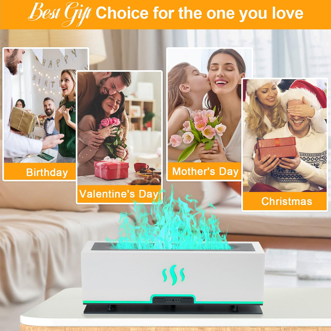 WENPHONE Upgraded 7 Color Essential Oil Diffusers, Flame Air Aroma Diffuser Humidifier, 200ml