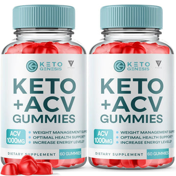 (2 Pack) Keto Genesis Keto ACV Gummies Advanced Weight Loss, Ketogenesis Keto