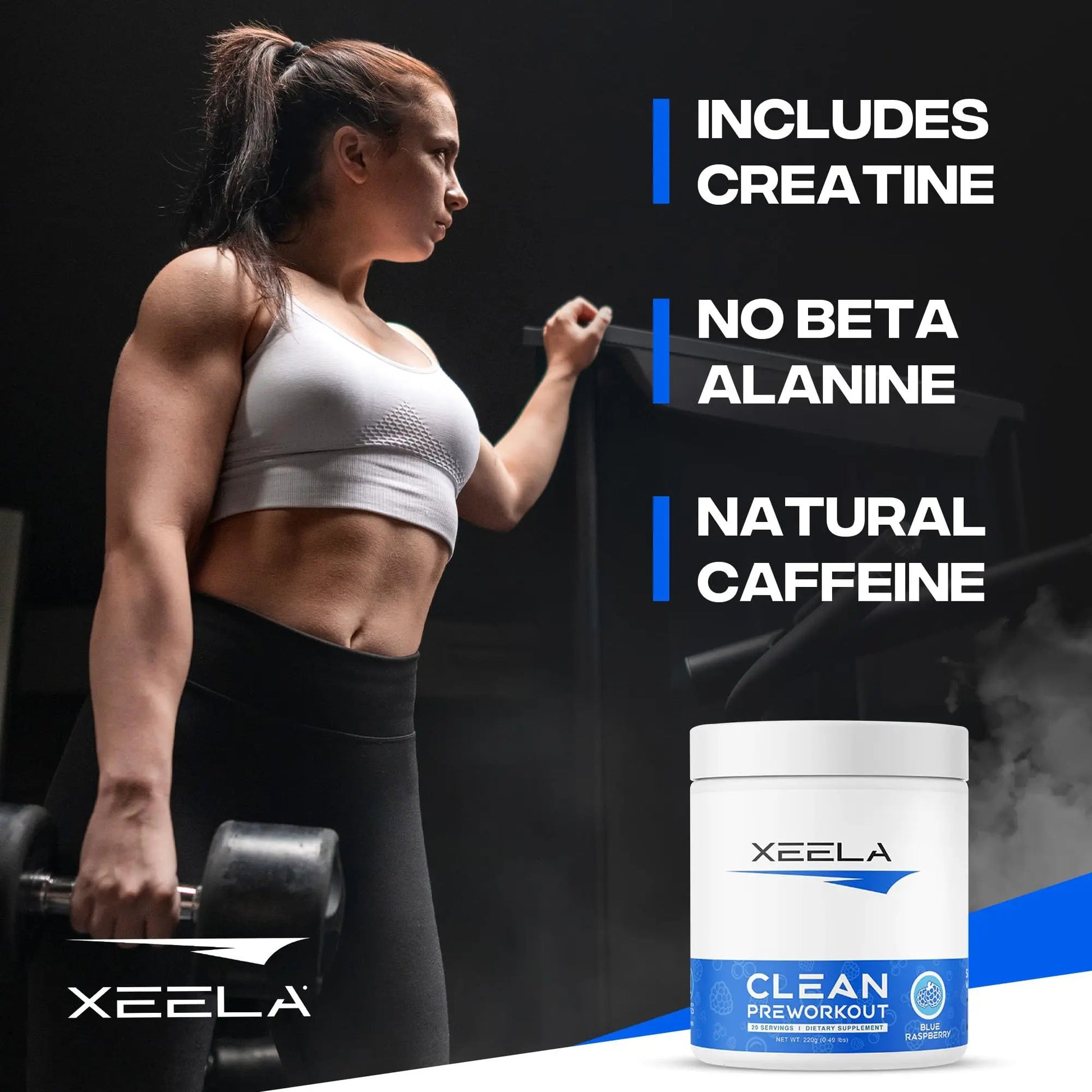 XEELA Organic Pre Workout Powder: Clean Preworkout for Men & Women, with Flavored XEELA