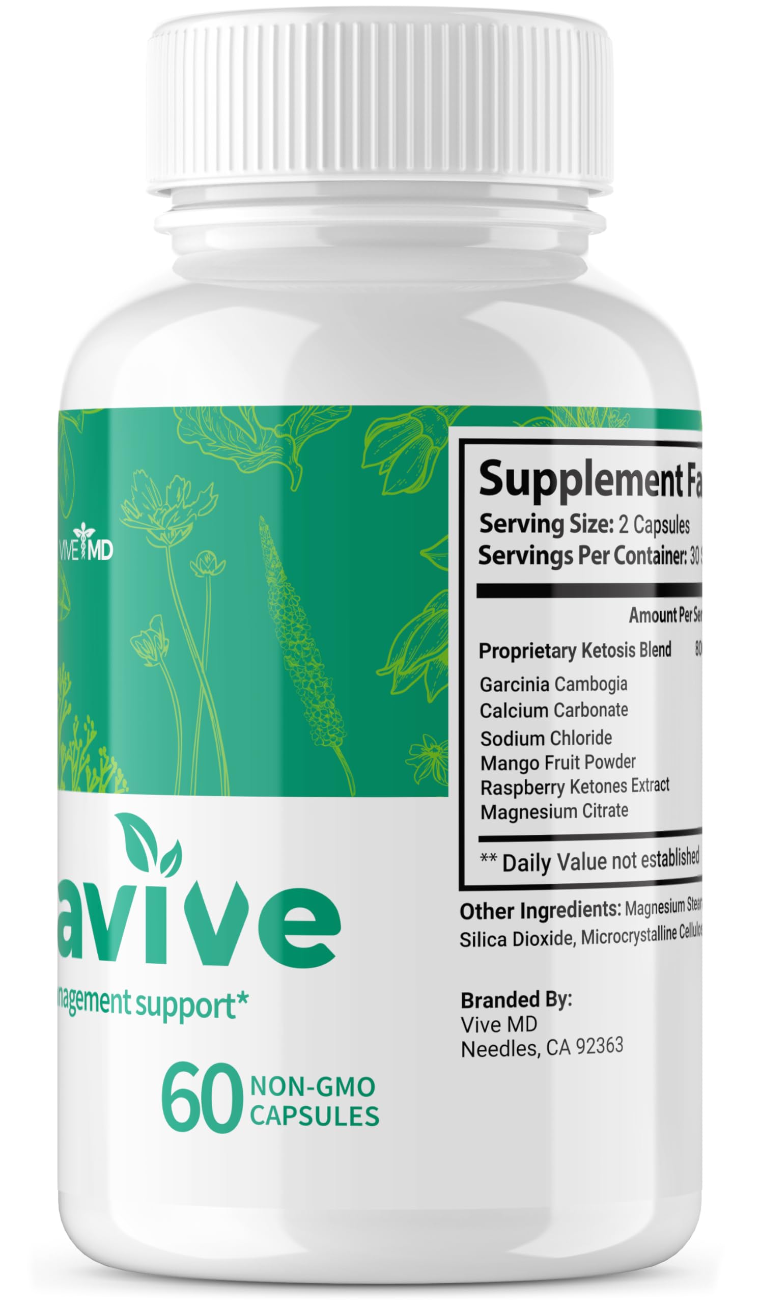 VIVE MD Puravive Premium Weight Management Capsules - Advanced Formula with 60 Non VIVE MD