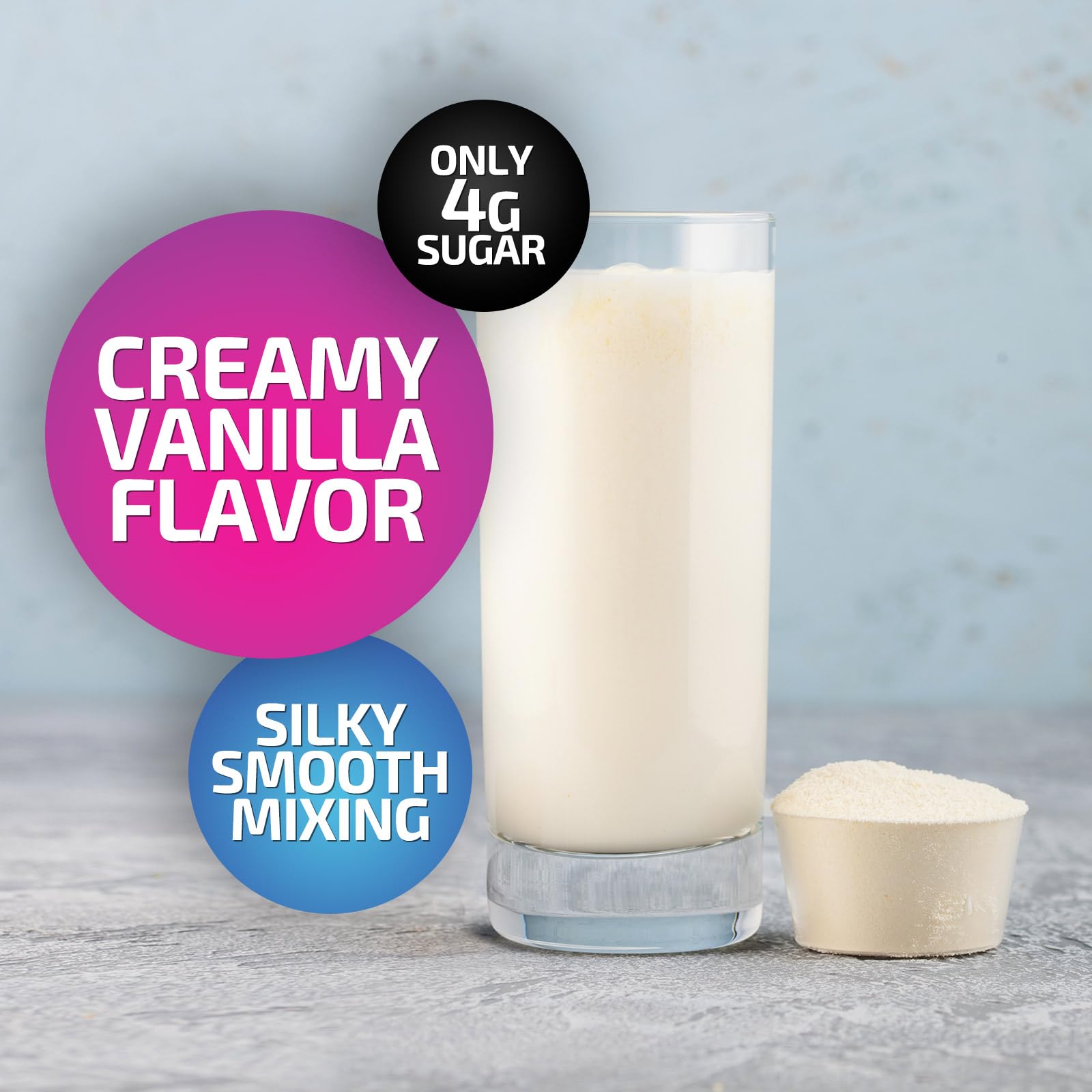 Whey Protein Powder 26g - Vanilla Ice Cream Whey Isolate Protein for Muscle Growth Nature's Nutrition