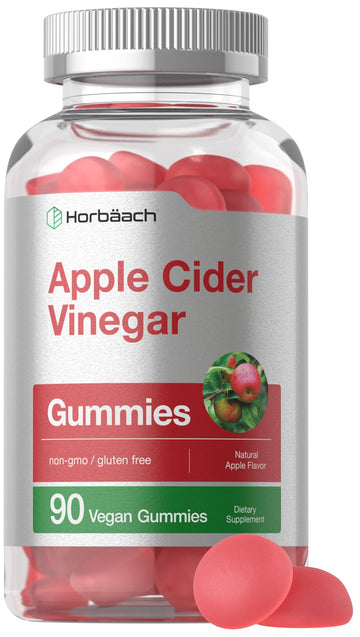 Vegan Apple Cider Vinegar Gummies | 90 Count | ACV Supplement | Natural Apple Flavor 
