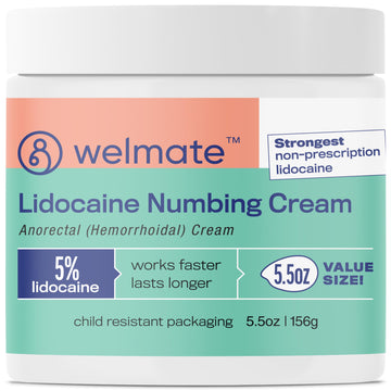 WELMATE | 5% Lidocaine | Numbing Cream Maximum Strength | Topical Anesthetic 