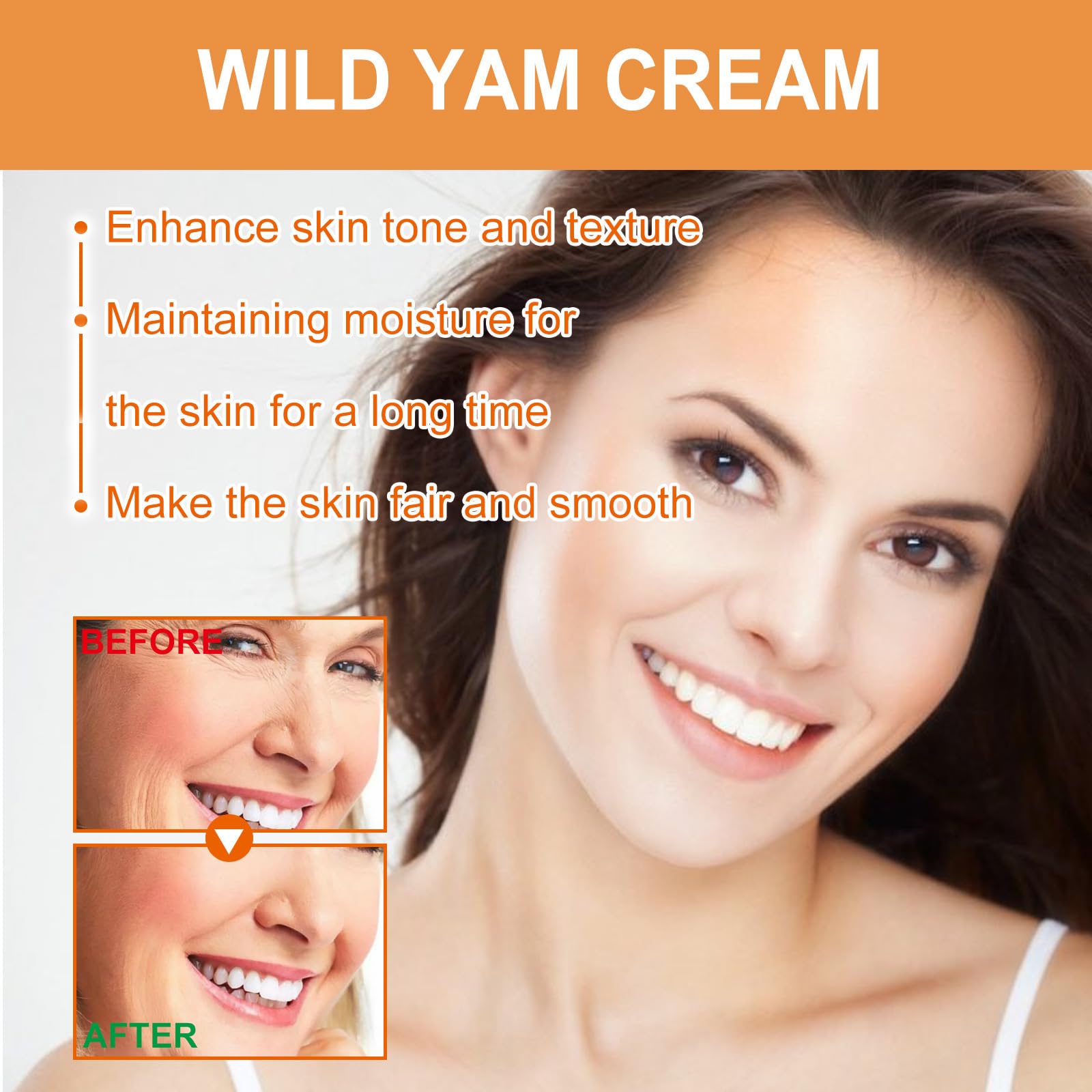 Wild Yam Cream, Women's Nature Yam Cream, Promoting Perimenopause & Menopause,Support All Skin Types Thetie