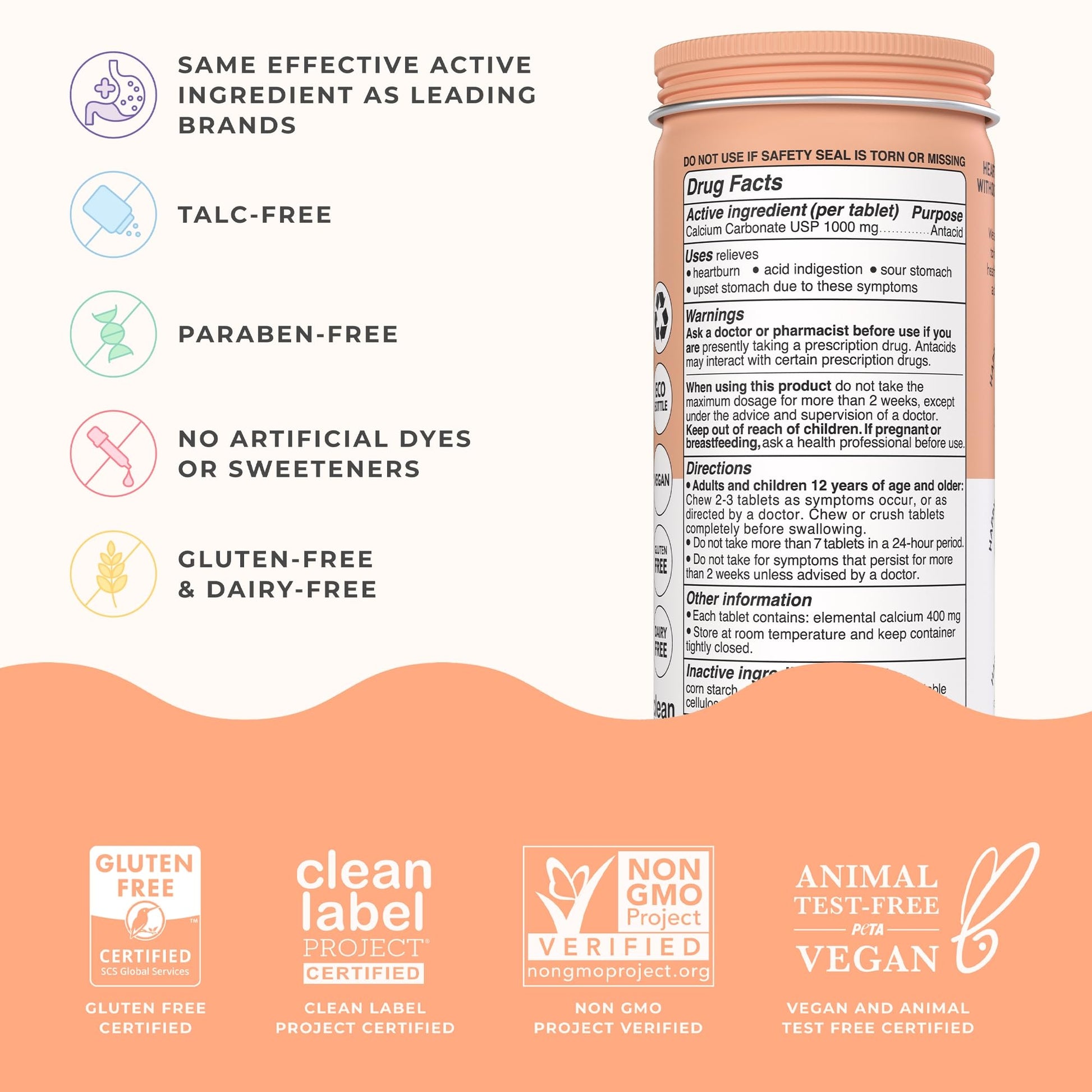 Wonderbelly Antacid, Effective Heartburn and Instant Acid Indigestion Relief, Maximum Wonderbelly