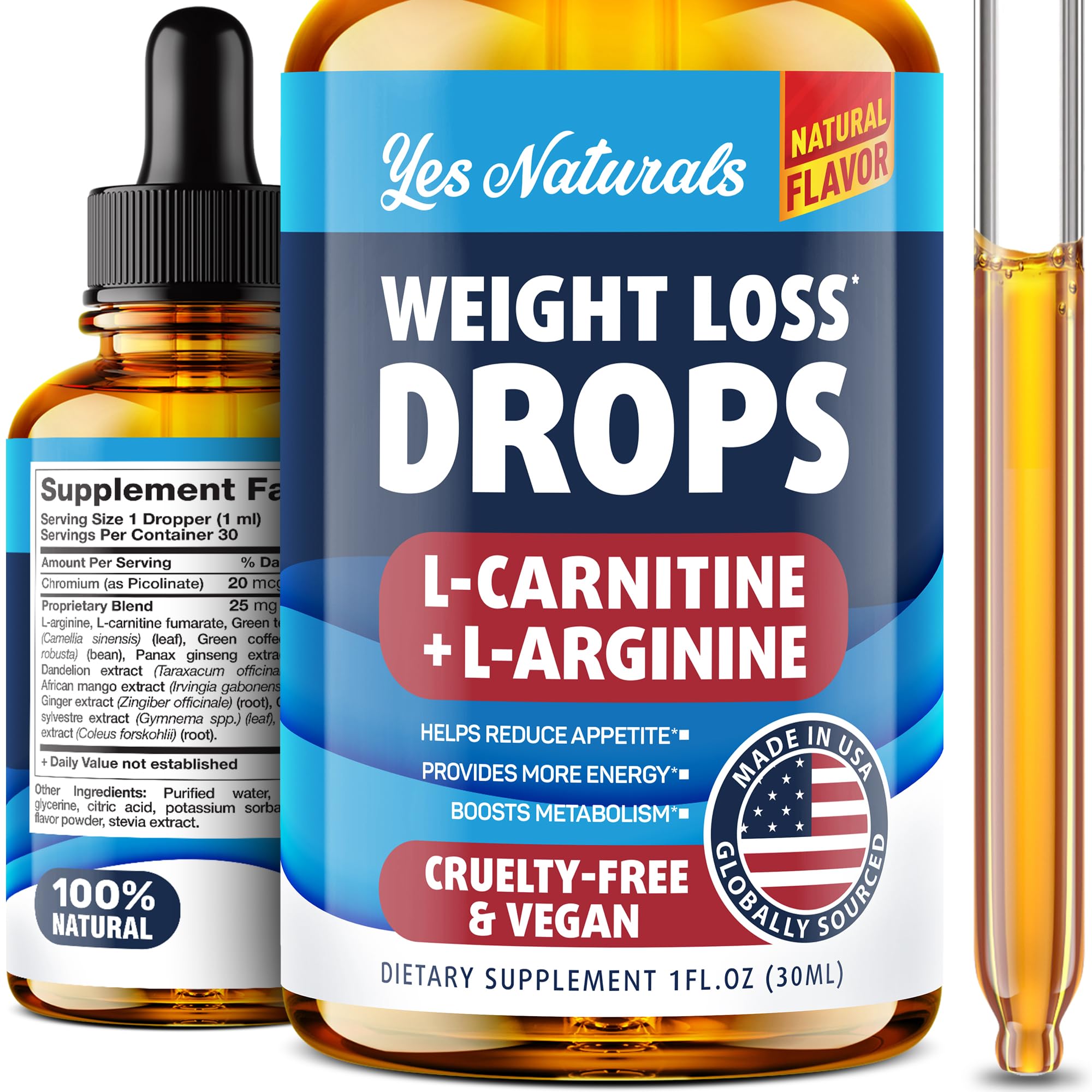 YES NATURALS! Weight Loss Drops - Natural Metabolism Booster & Appetite Suppressant YES NATURALS!