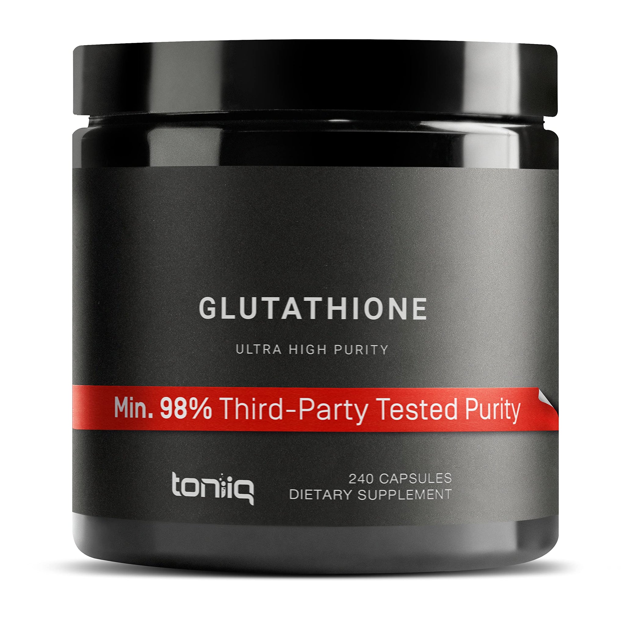 Toniiq Ultra High Strength Glutathione Capsules - 1000mg Concentrated Formula - 98%+ 
