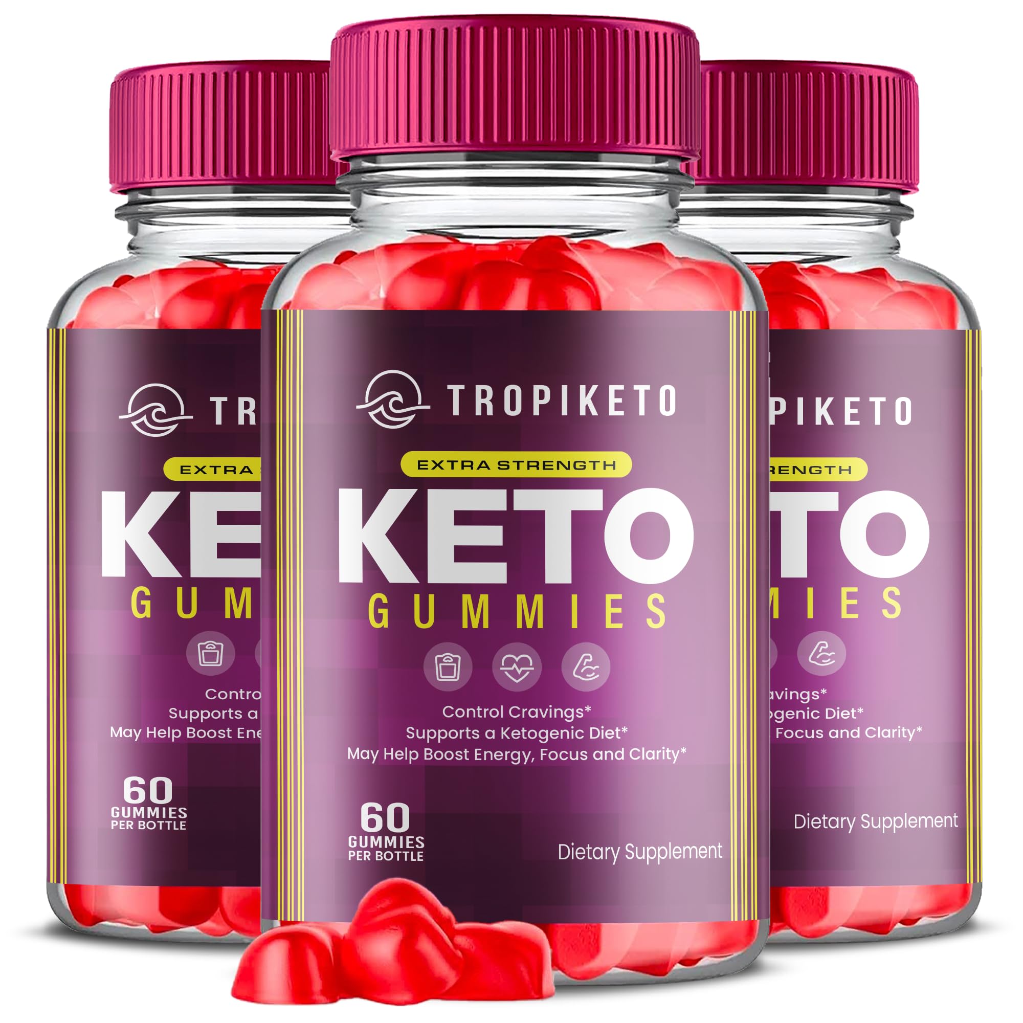(3 Pack) Tropiketo Keto ACV Gummies, Tropiketo Keto, Tropiketo Gummies Advanced ACV