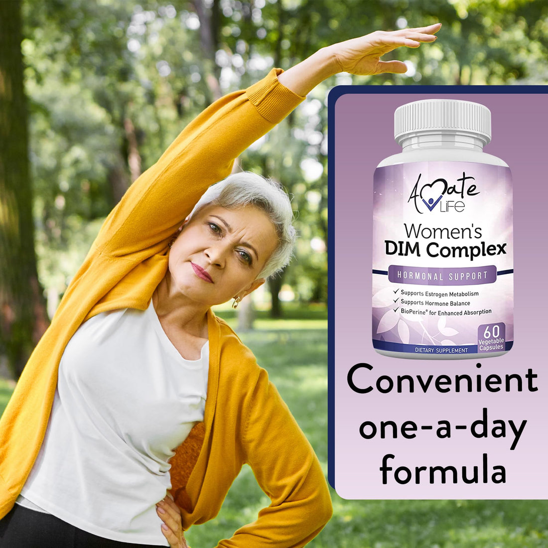 Women’s DIM Complex 150mg - Bioperine Estrogen Balancing Pills for Menopause & Hot Flashes Relief