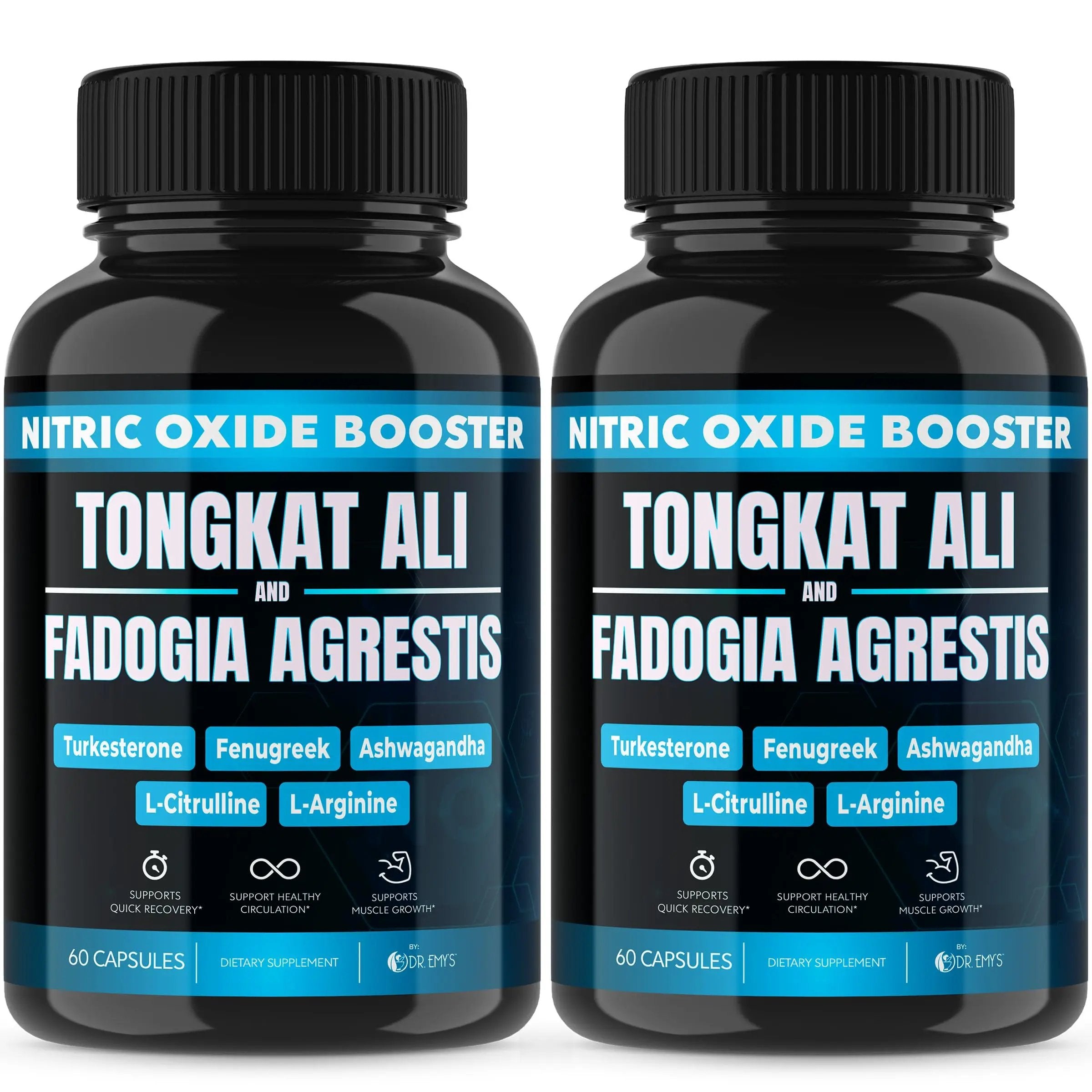 (2 Pack) Tongkat Ali Fadogia Agrestis Nitric Oxide Ashwagandha Supplement for Men 