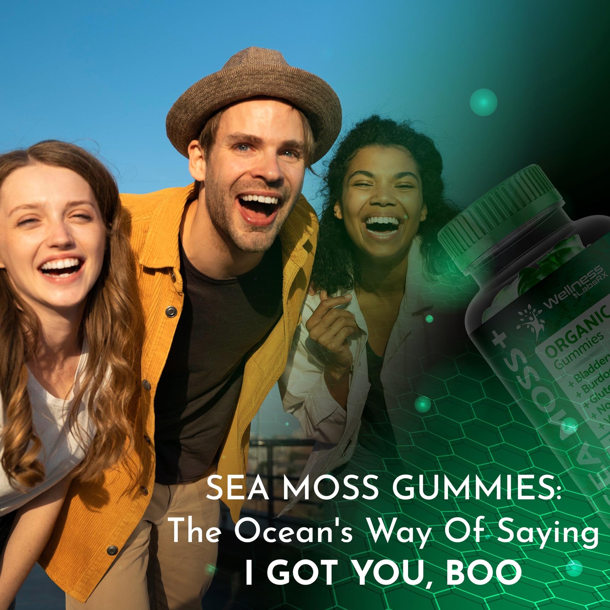 WELLNESS LABSRX Sea Moss Gummies, 3200mg Organic Seamoss, Irish Sea Moss WELLNESS LABSRX