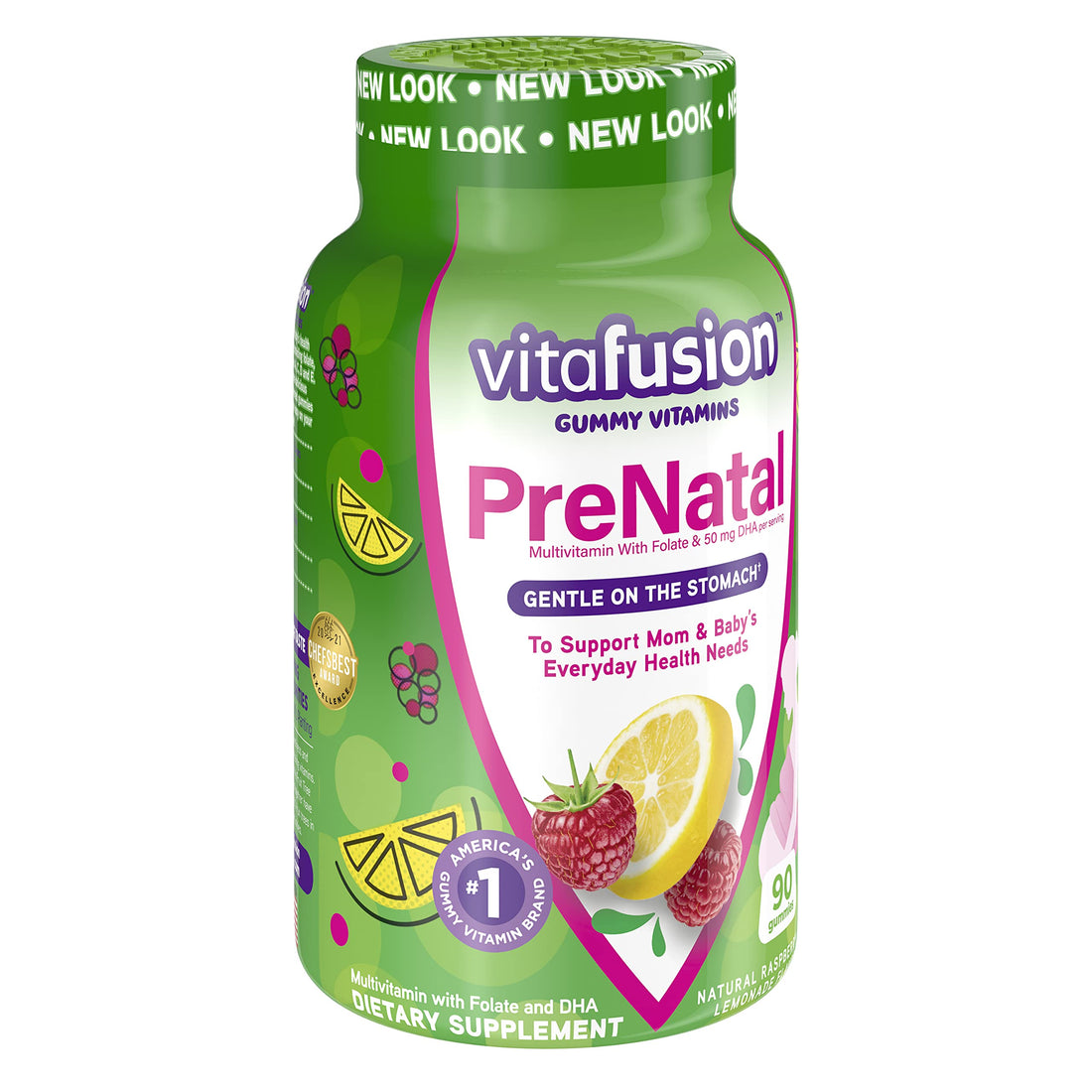 Vitafusion Prenatal, Gummy Vitamins AcdTaH, 5Pack (90 Count)