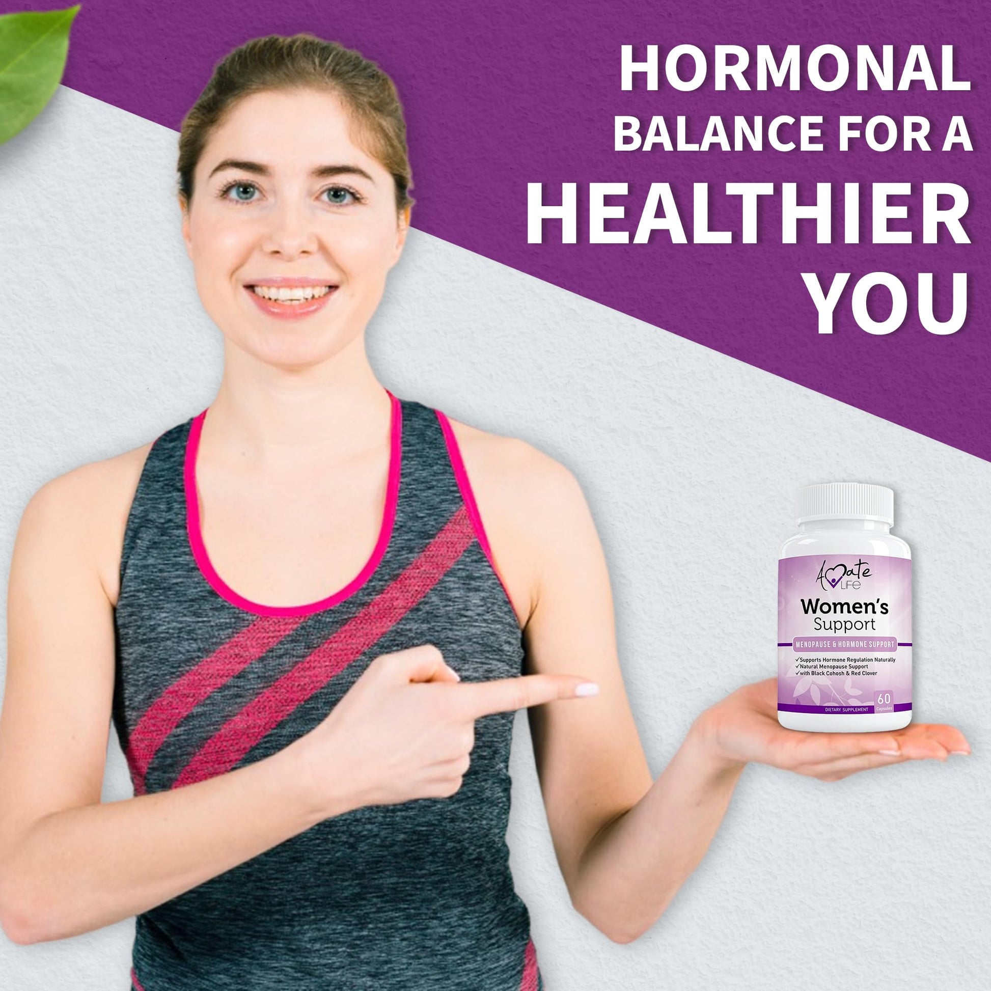 Women’s Support Supplement- Natural Hormone Regulation- Menopause Support Supplement- Estrogen Rich Amate Life