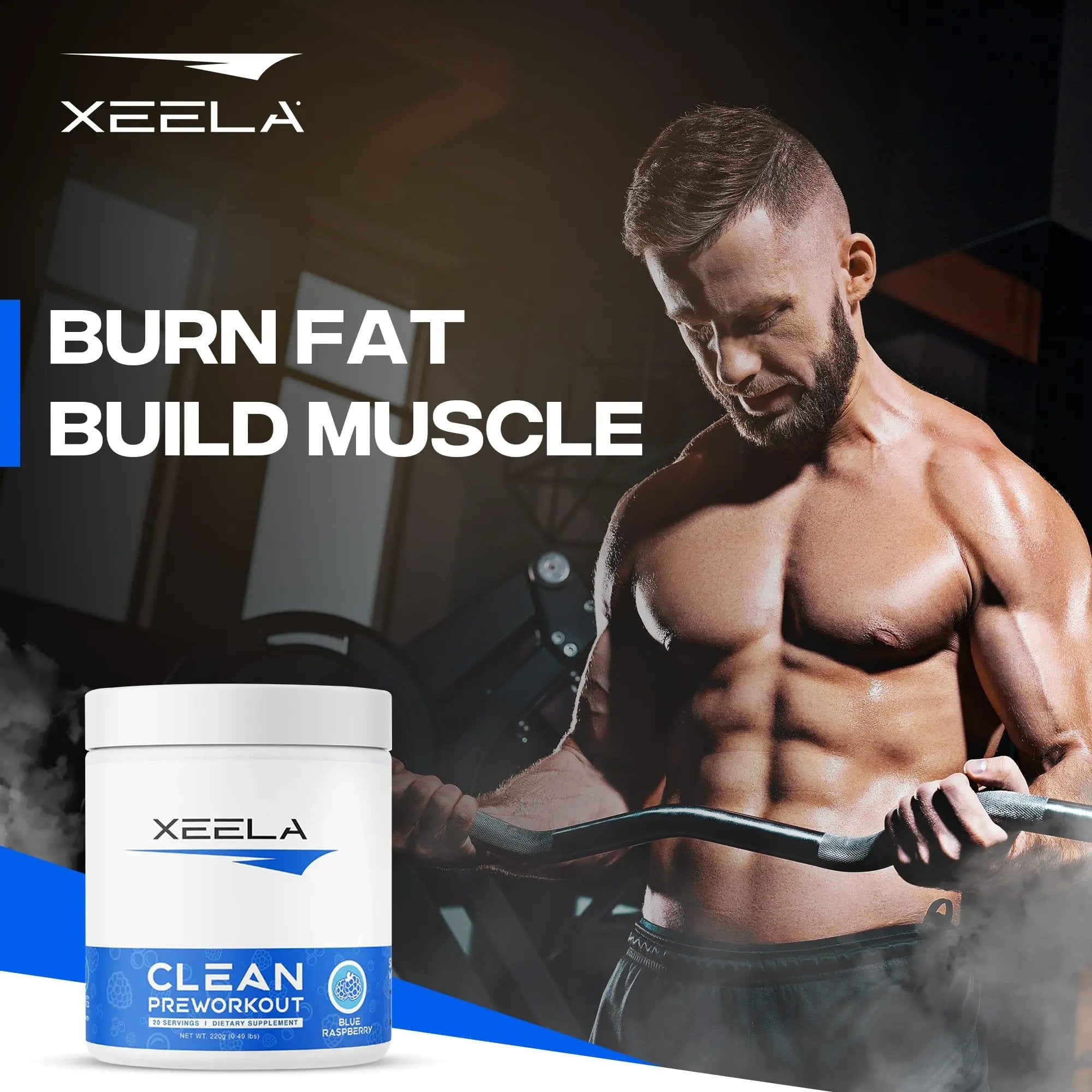 XEELA Organic Pre Workout Powder: Clean Preworkout for Men & Women, with Flavored XEELA