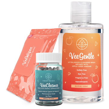 VeeFresh VeePower Bundle - A Convenient Feminine Care Bundle for Any-Time Freshness & Odor Control