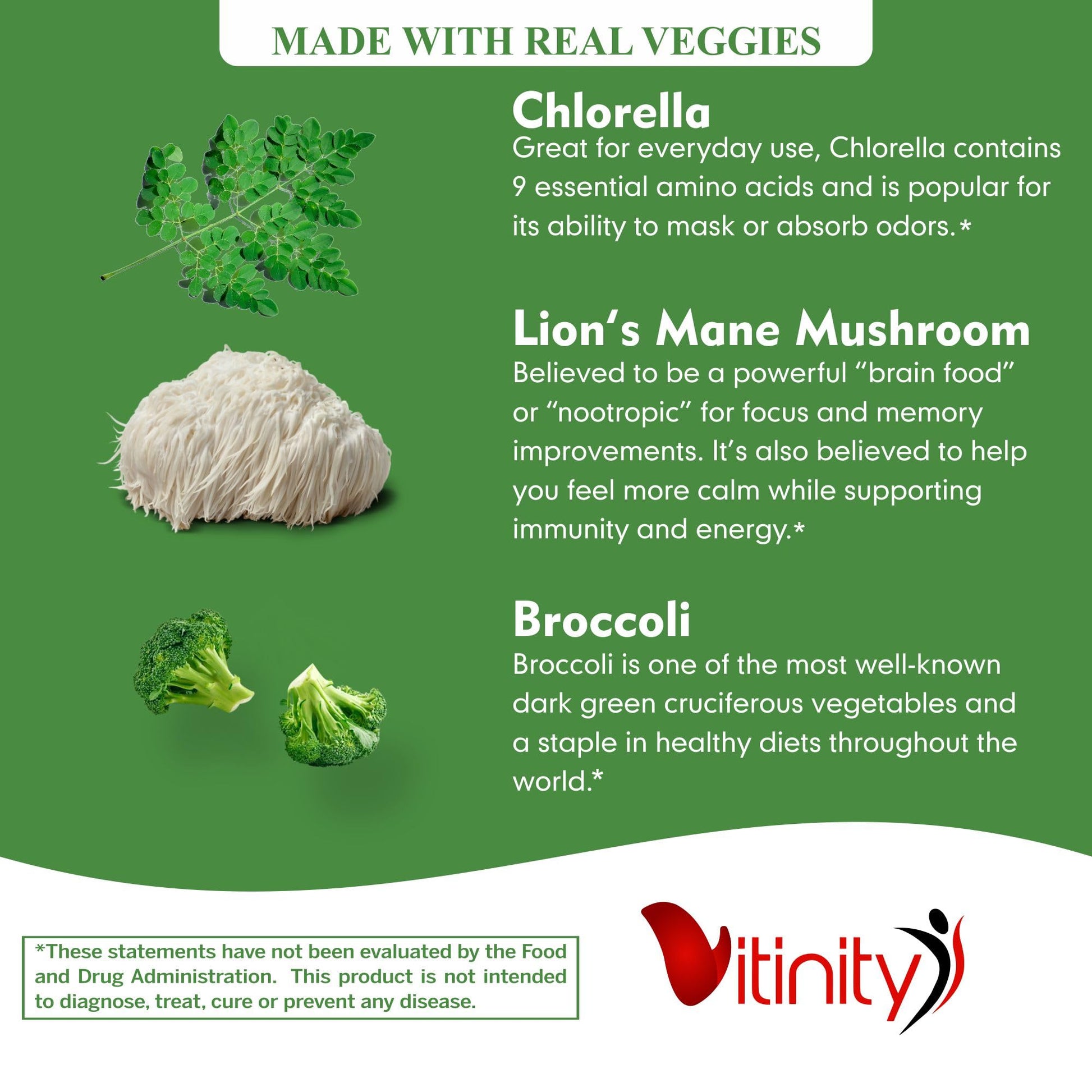 VITINITY Made with Real Super Veggies Delicious Gummy Supplement,Men,Women & Kids VITINITY