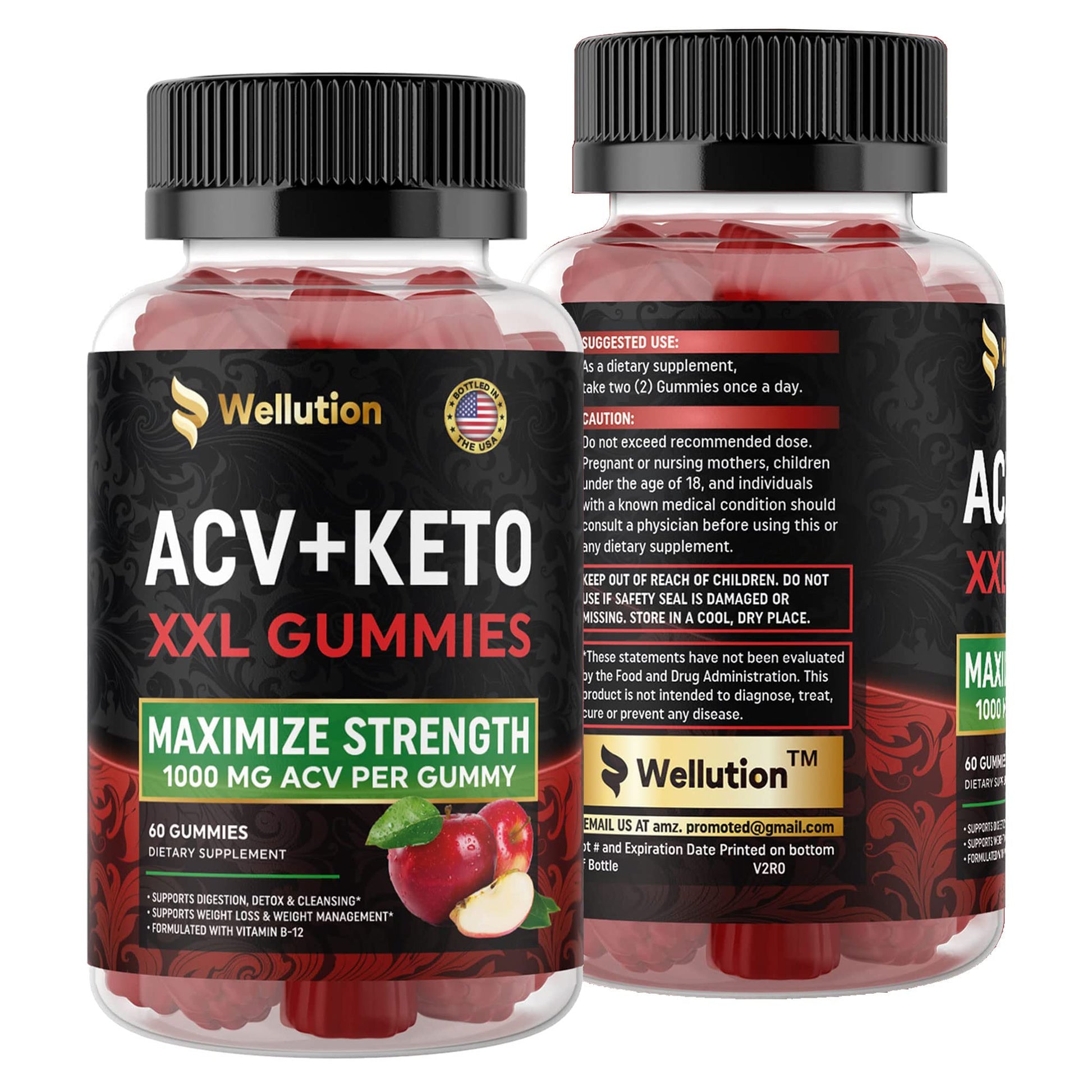 WELLUTION (2 Pack Gummies Apple Cider Vinegar - Formulated to Support Healthy Weight WELLUTION