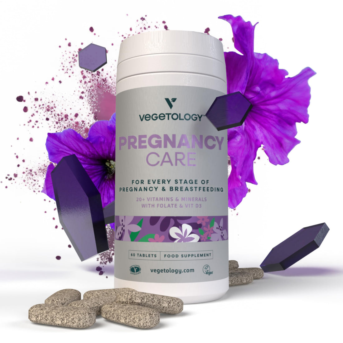 VEGETOLOGY Pregnancy Vitamins for Women – Prenatal Vitamin & Postnatal Vitamins