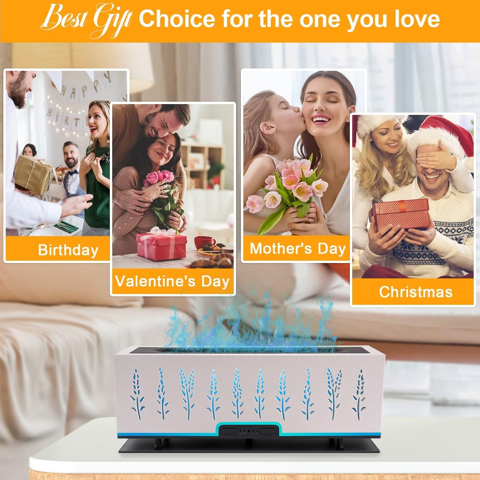 WENPHONE Flame Air Aroma Diffuser Humidifier, Essential Oil Diffuser, 200ml Aromatherapy Diffuser WENPHONE