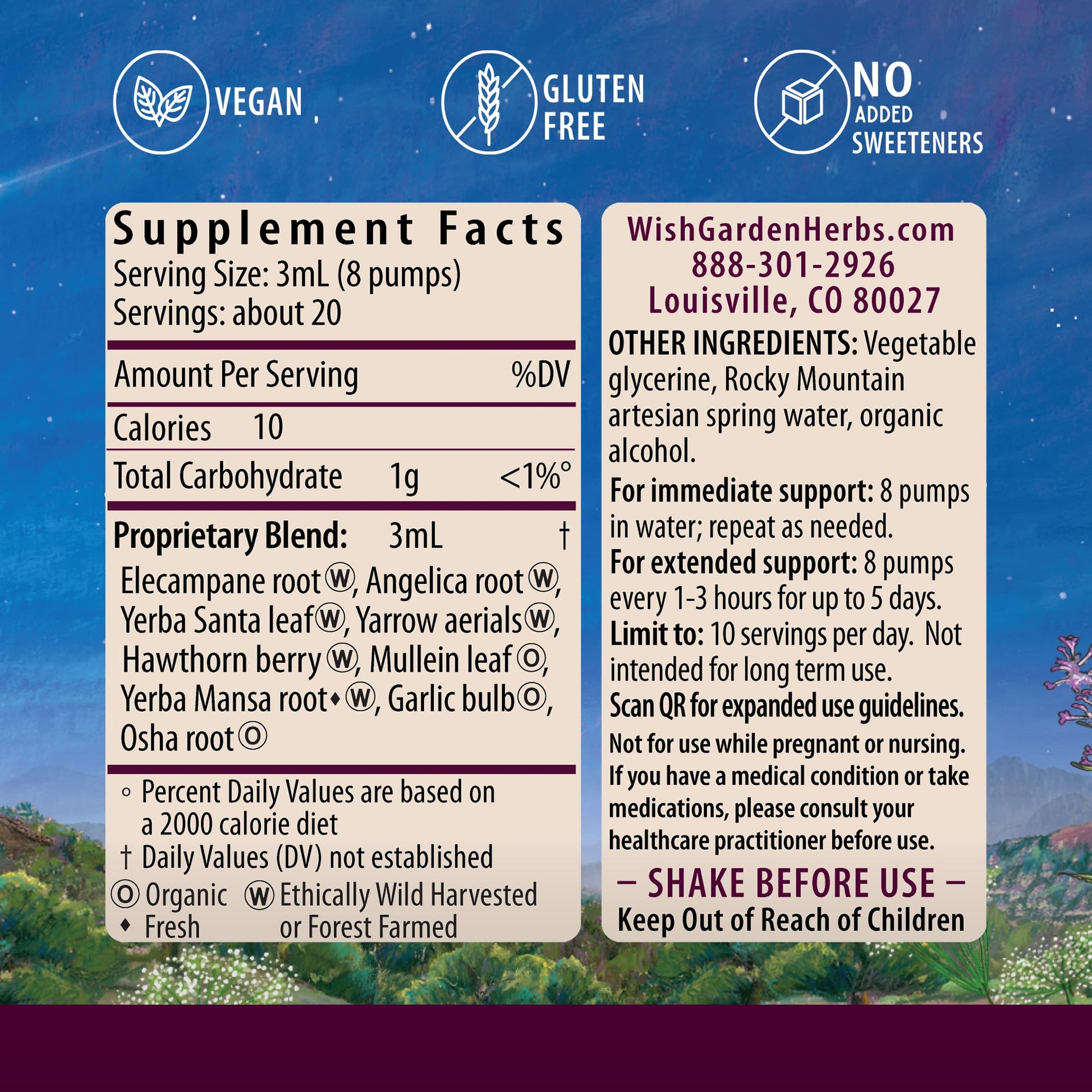 WishGarden Herbs Deep Lung & Bronchial Support - Natural Lung Support Supplement WishGarden