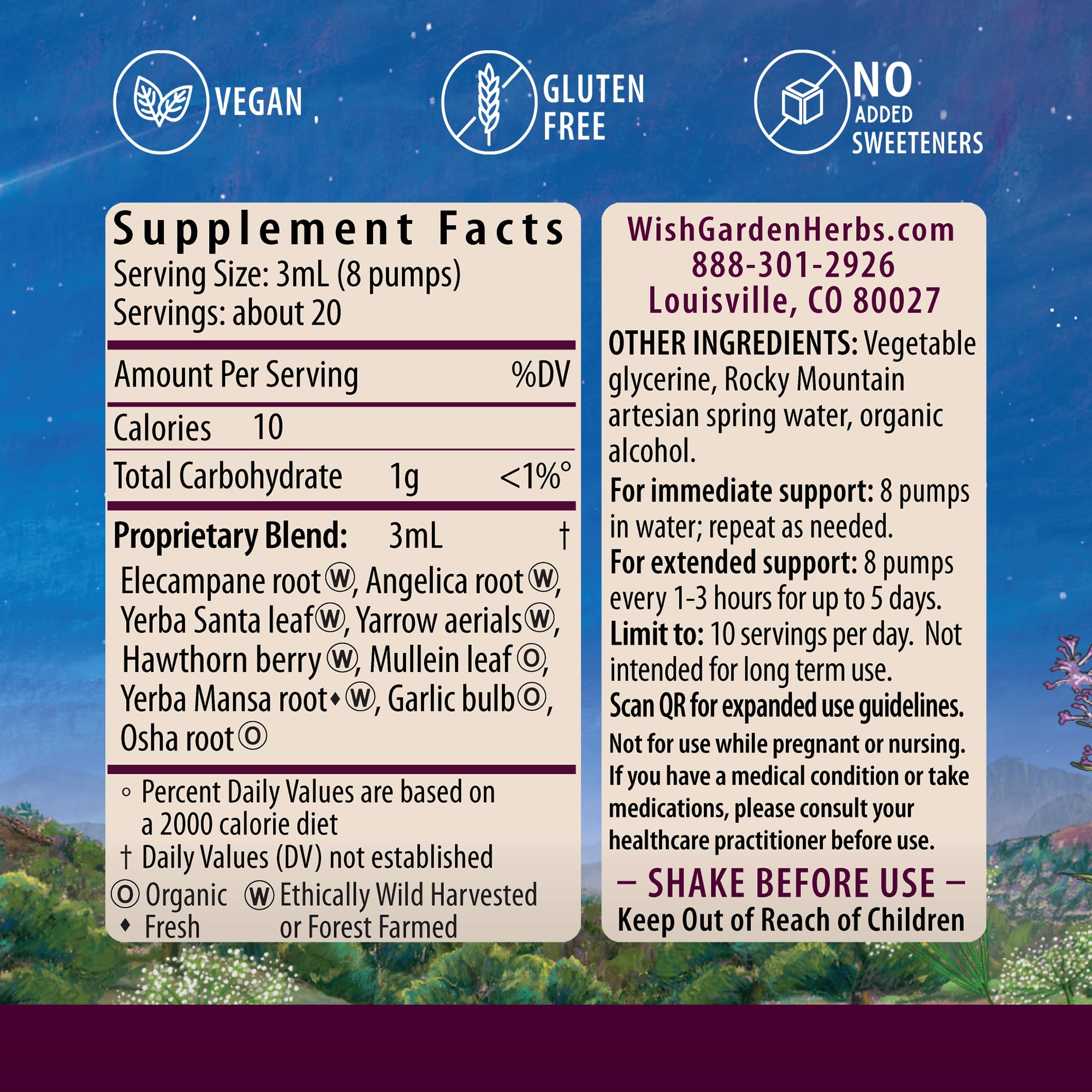 WishGarden Herbs Deep Lung & Bronchial Support - Natural Lung Support Supplement WishGarden